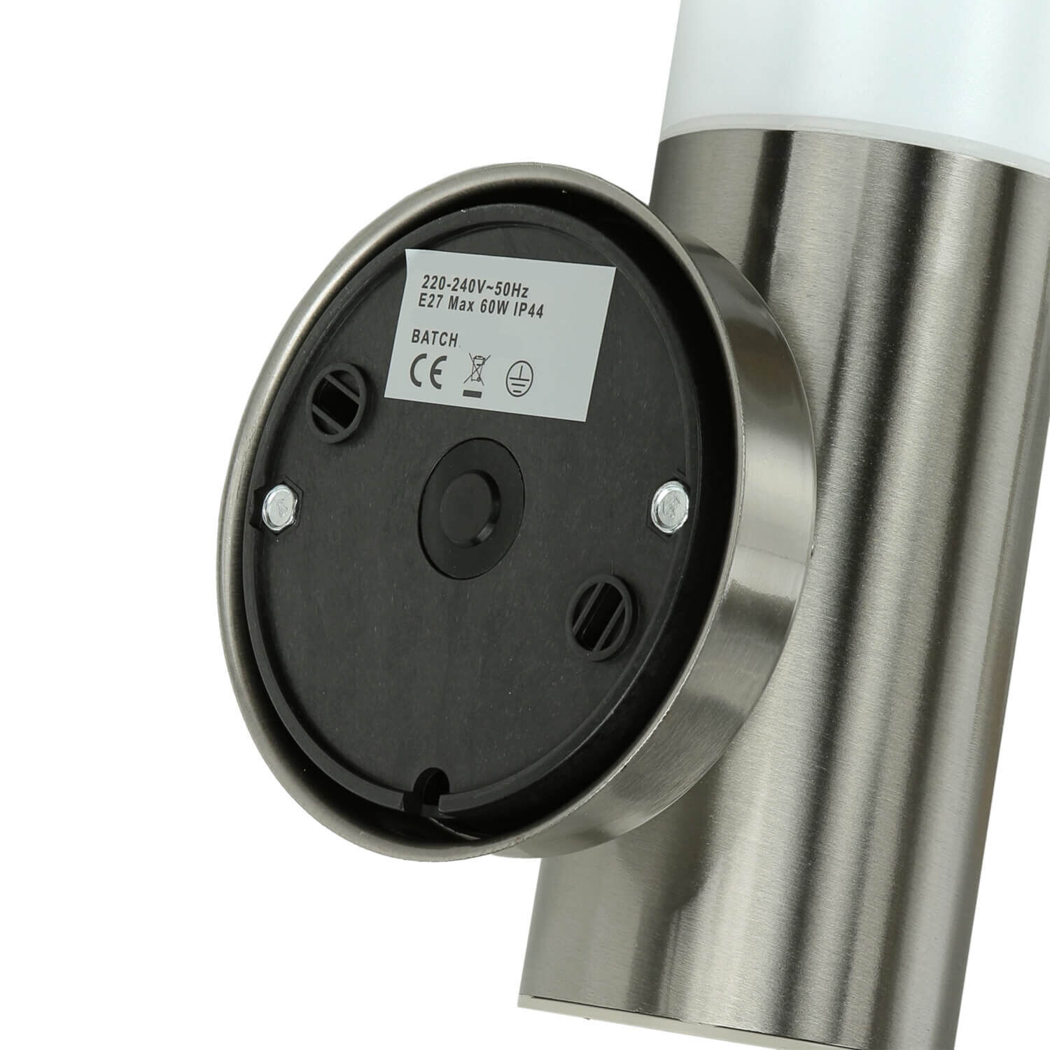 Außenwandleuchte Edelstahl Silber Ø8cm H:34cm Außenwandleuchte Edelstahl Silber Ø8cm H:34cm