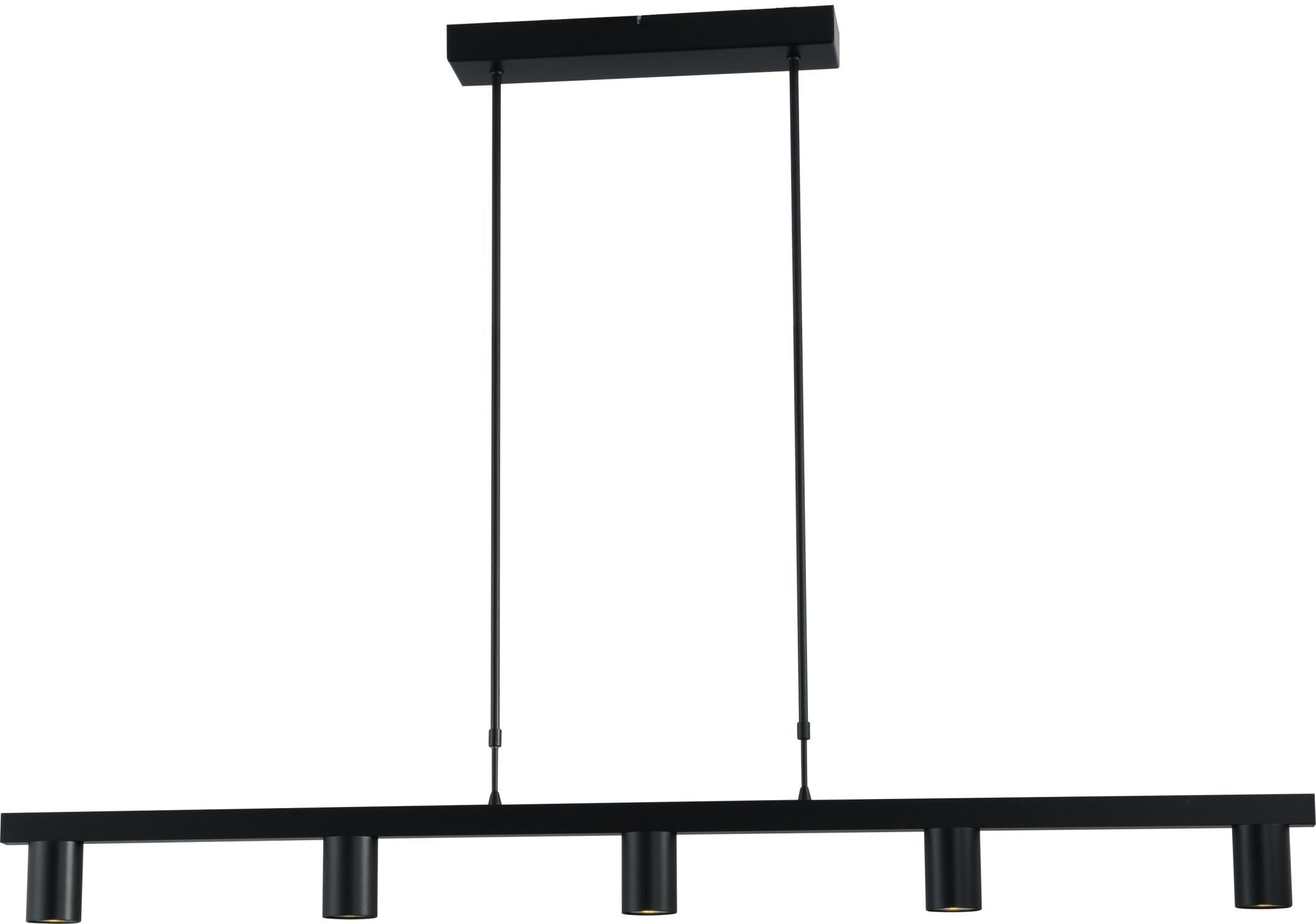 Hängeleuchte Metall Schwarz 5-flammig 130 cm lang
