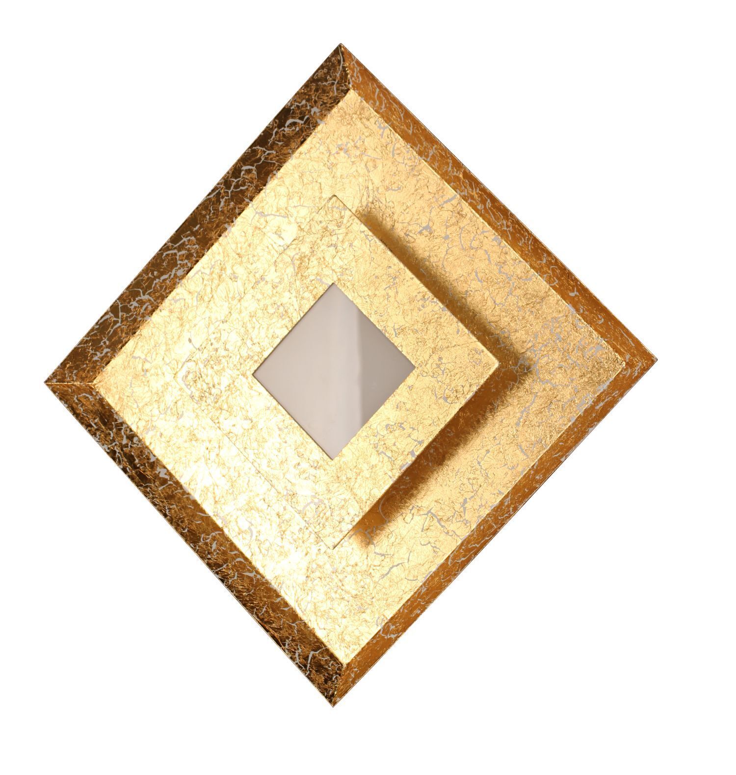 LED Wandlampe Metall in Gold B:32 cm Wand Decke dimmbar