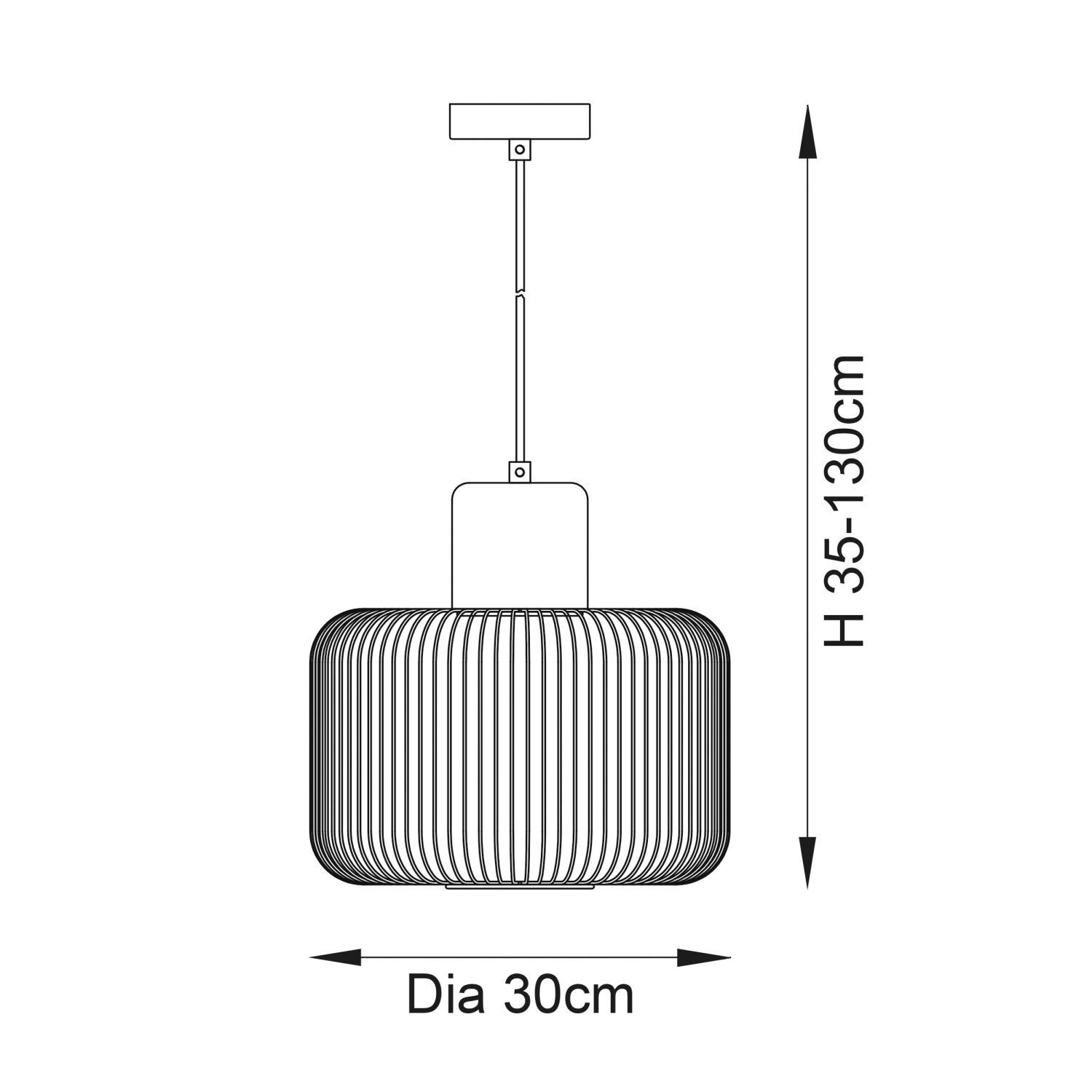 Hängelampe Metall Ø 30 cm in Kupfer antik Industrial E27