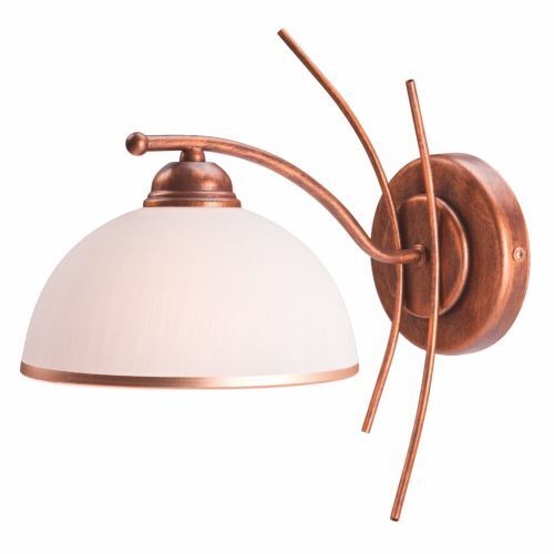 Braune Wandlampe Metall elegant KALONA Lampe Glas