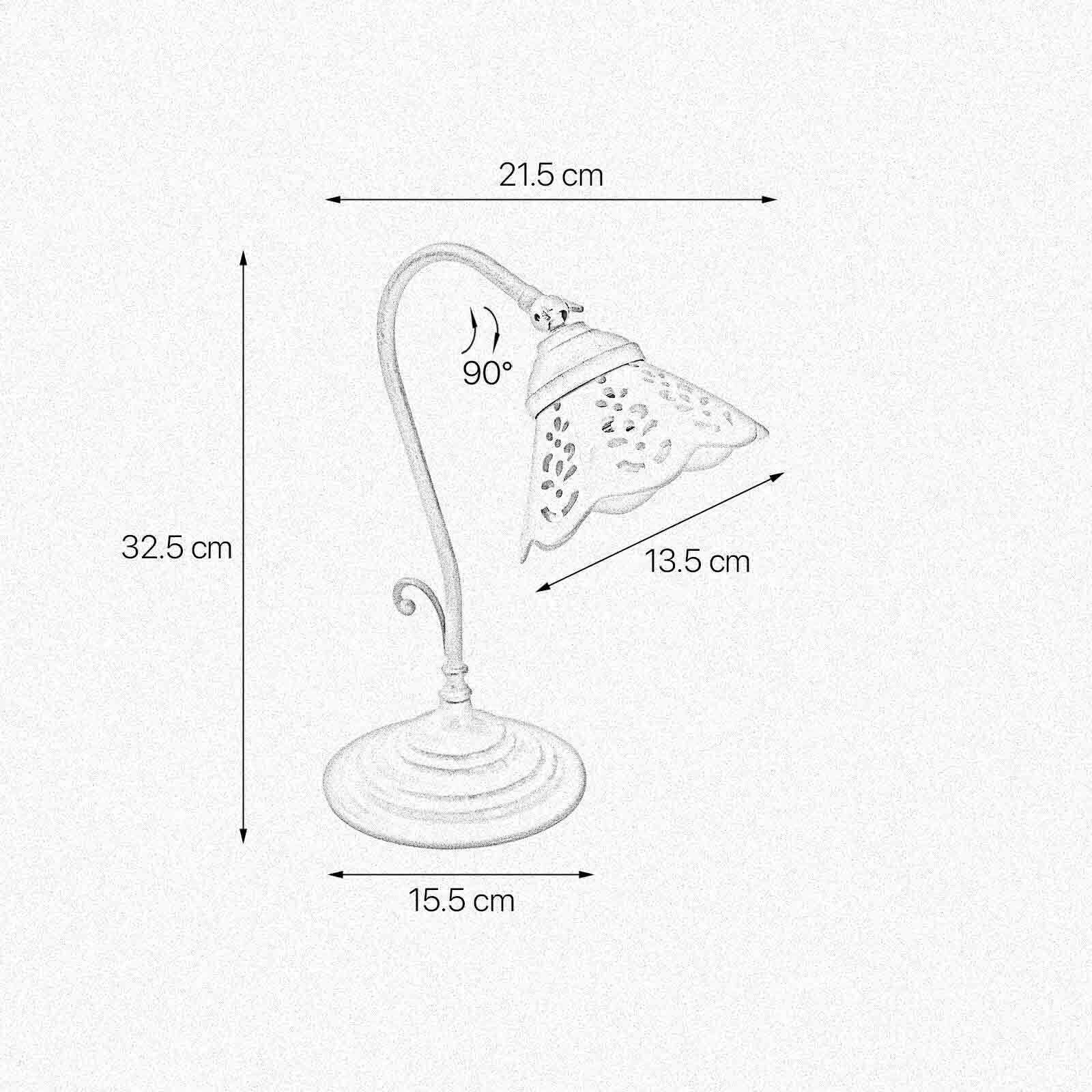 Rustikale TischlampeMessing Keramik 32,5cm schwenkbar E14 Bekleidung, Schuhwerk, Schuh, Sneaker
