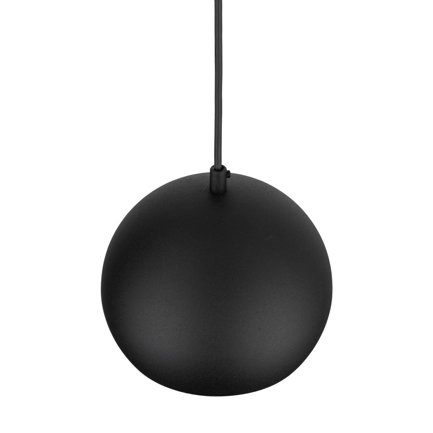 Hängeleuchte Metall E27 rund Ø 17 cm verstellbar Schwarz Kugel Beleuchtung, Lampe