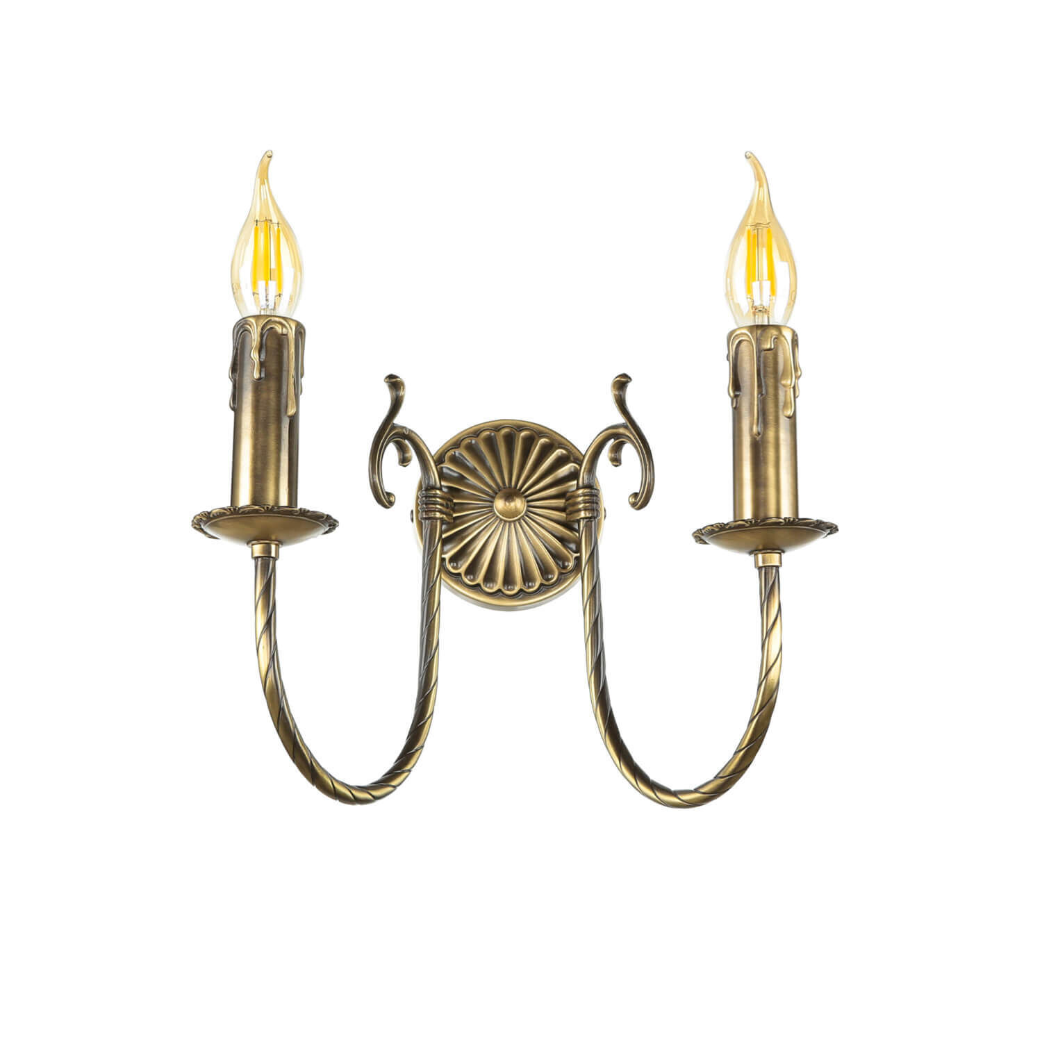 Jugendstil Wandlampe Bronze Hell