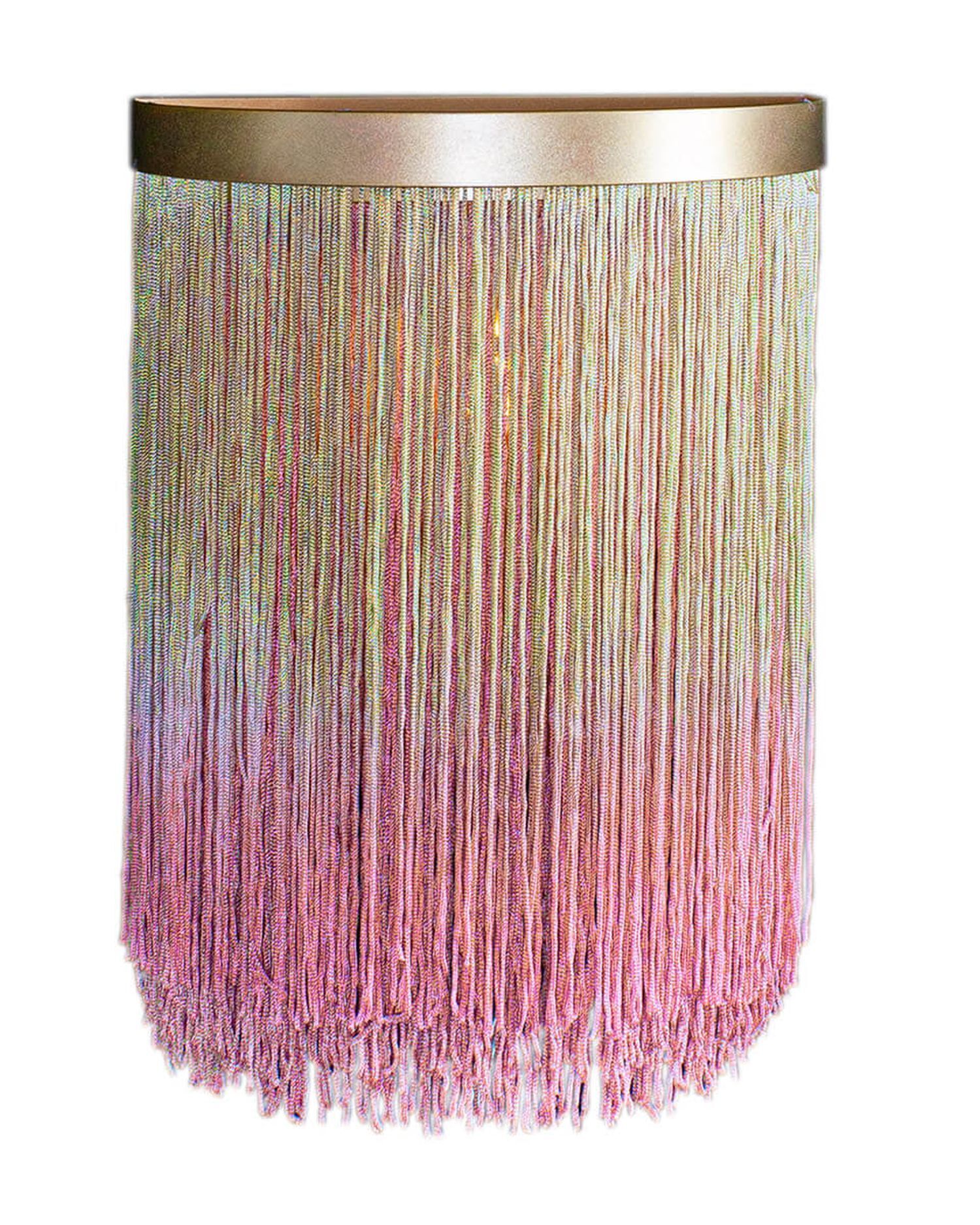 Wandleuchte mit Schalter Stoff Fäden H: 27 cm E14 Bunt Lampe, Kronleuchter, Lampenschirm, Tasche, Handtasche