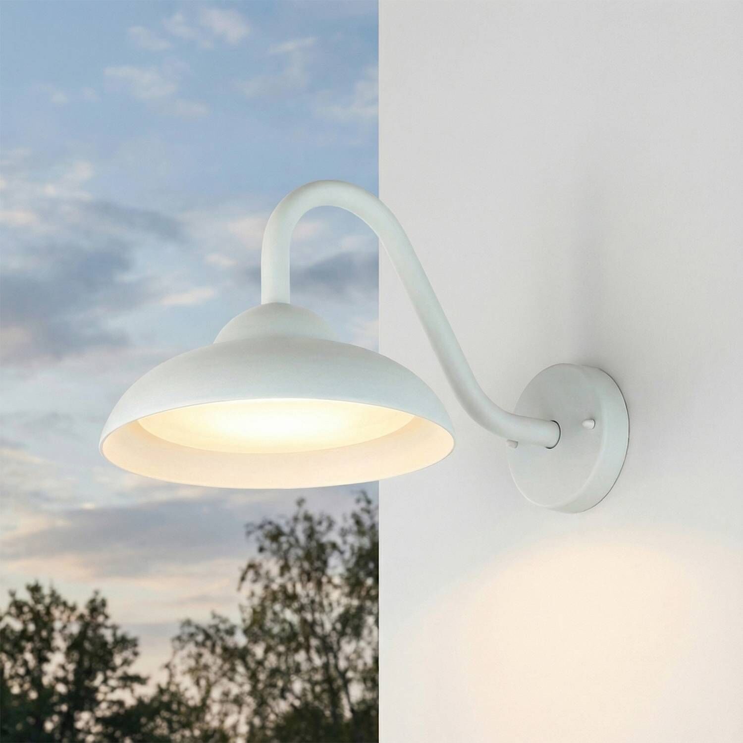 LED Wandleuchte außen Aluminium IP54 1200 lm Weiß