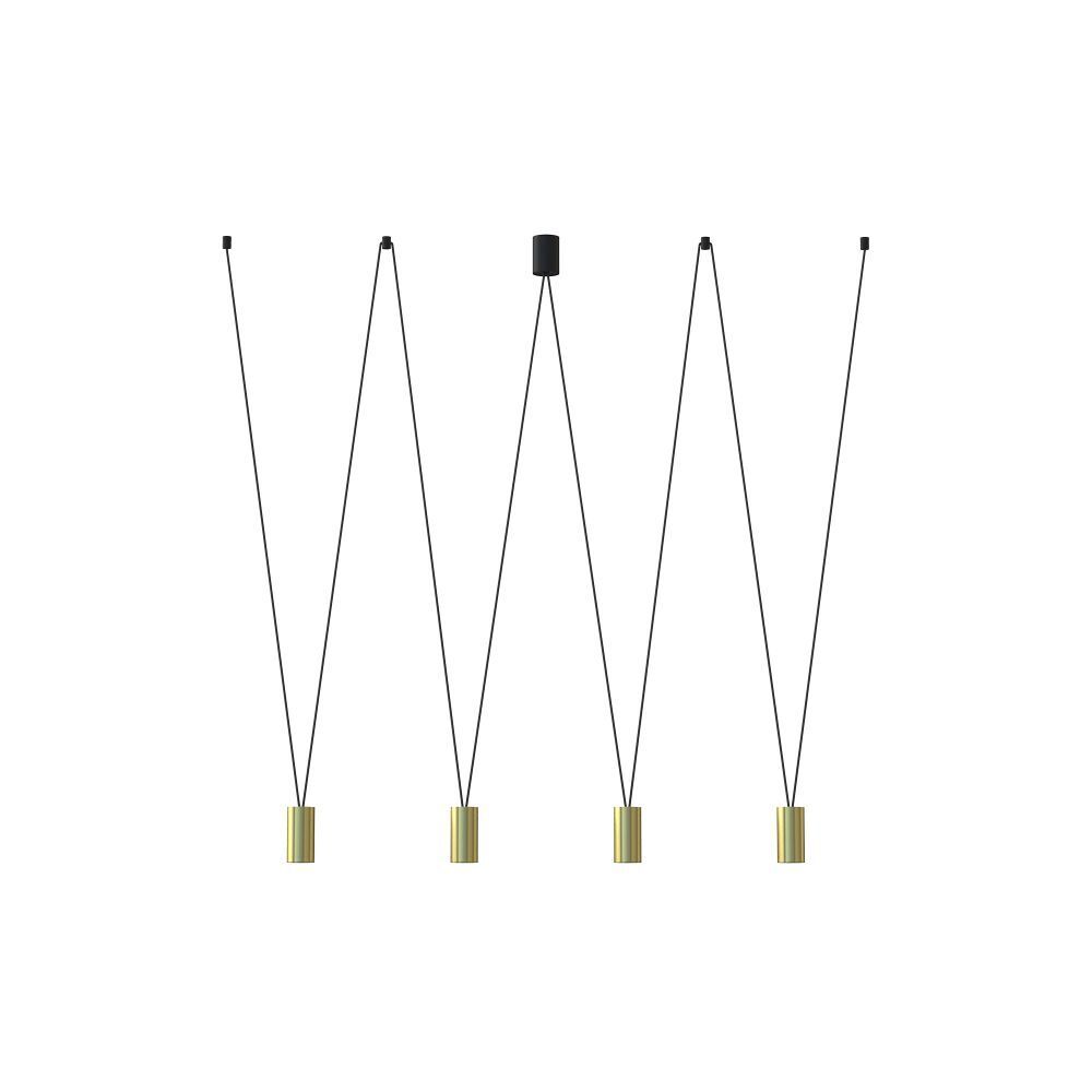 Flexible Hängeleuchte Messing Schirme T: max. 120cm 4x