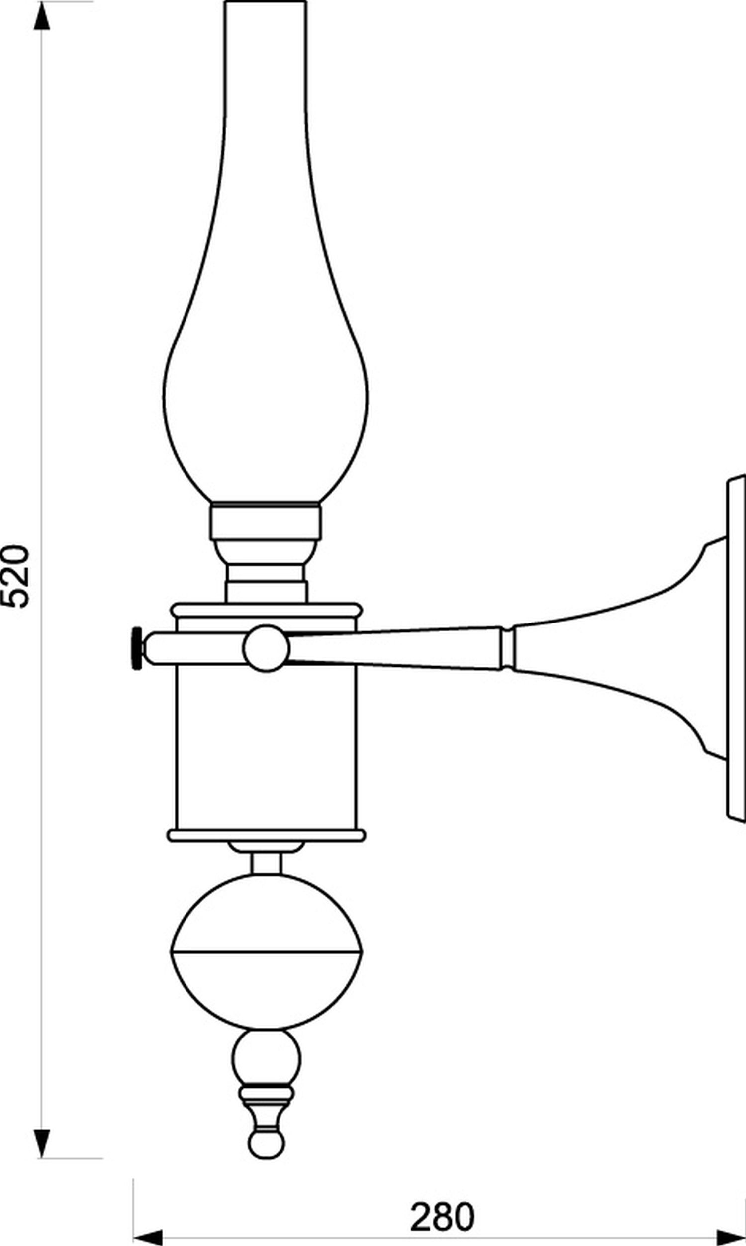 Antike Wandlampe Glas Messing Jugendstil GRETA