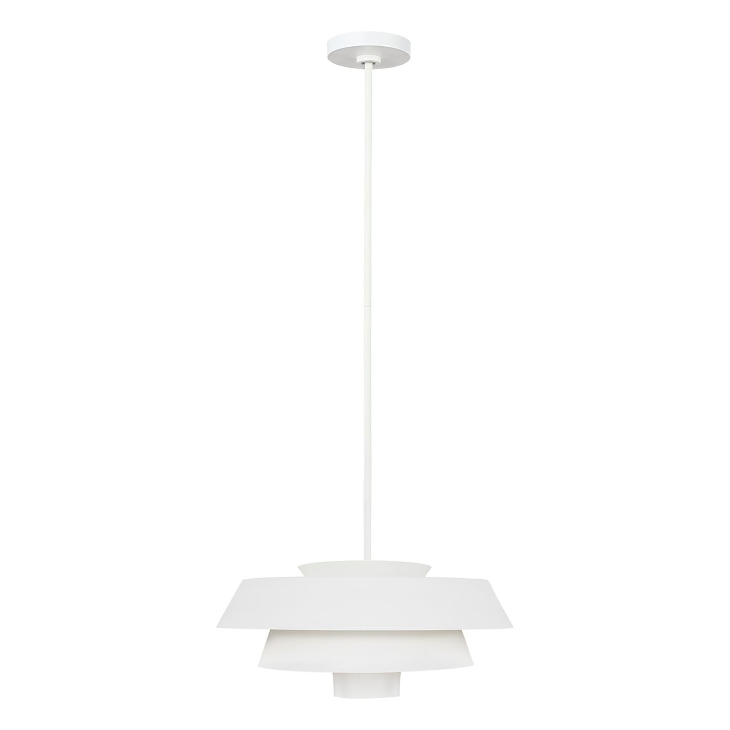 Deckenlampe Weiß Stahl Ø46cm Vintage Mid Century