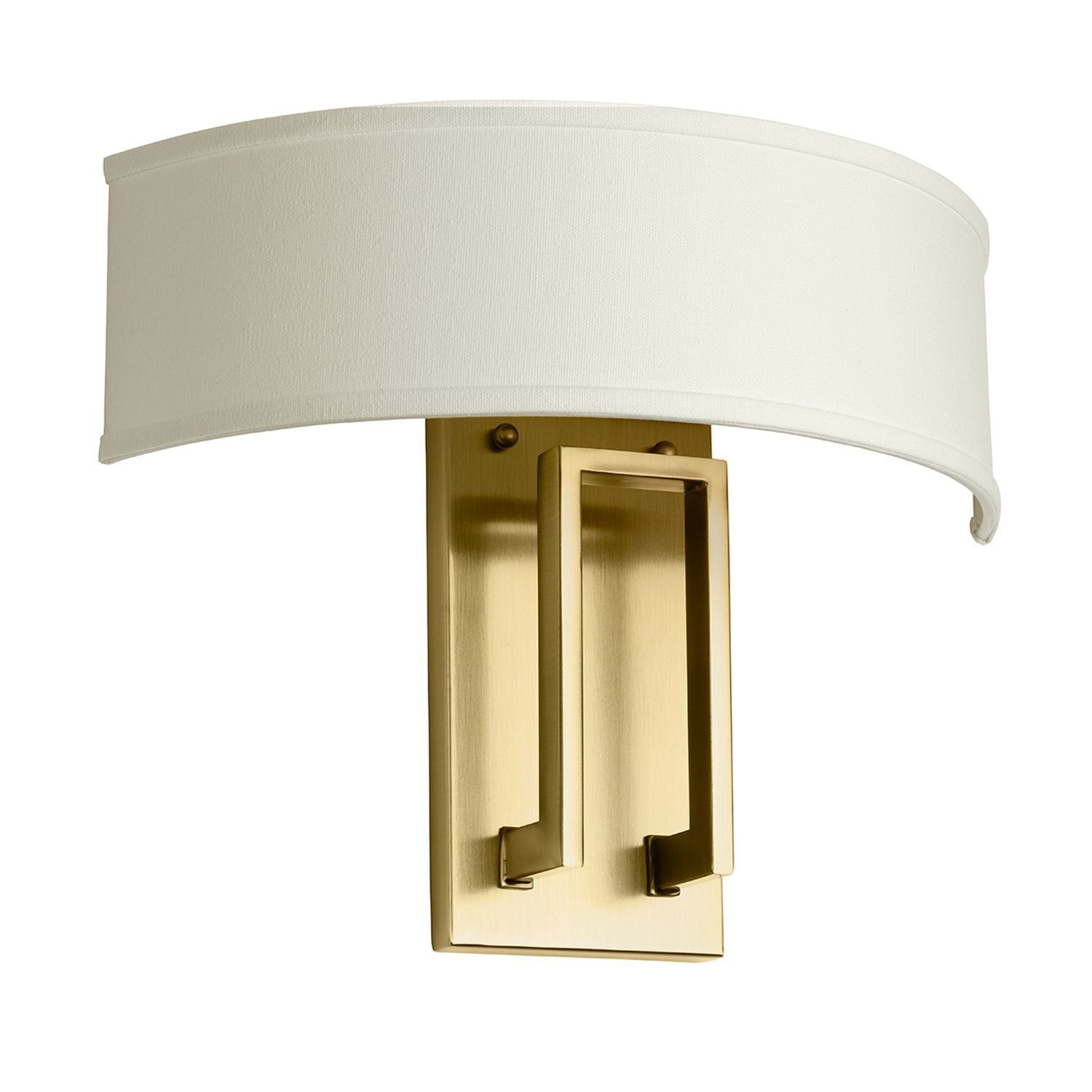 Wandlampe Metall Stoff 38,1 cm breit E14 2-flammig
