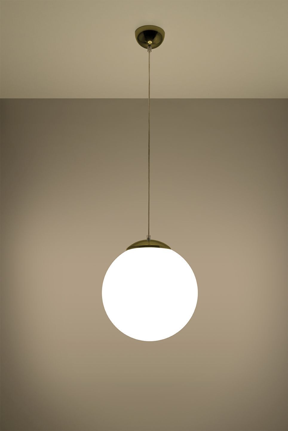Hängeleuchte Glas Kugel Ø 30 cm E27 Weiß Gold BIANCO