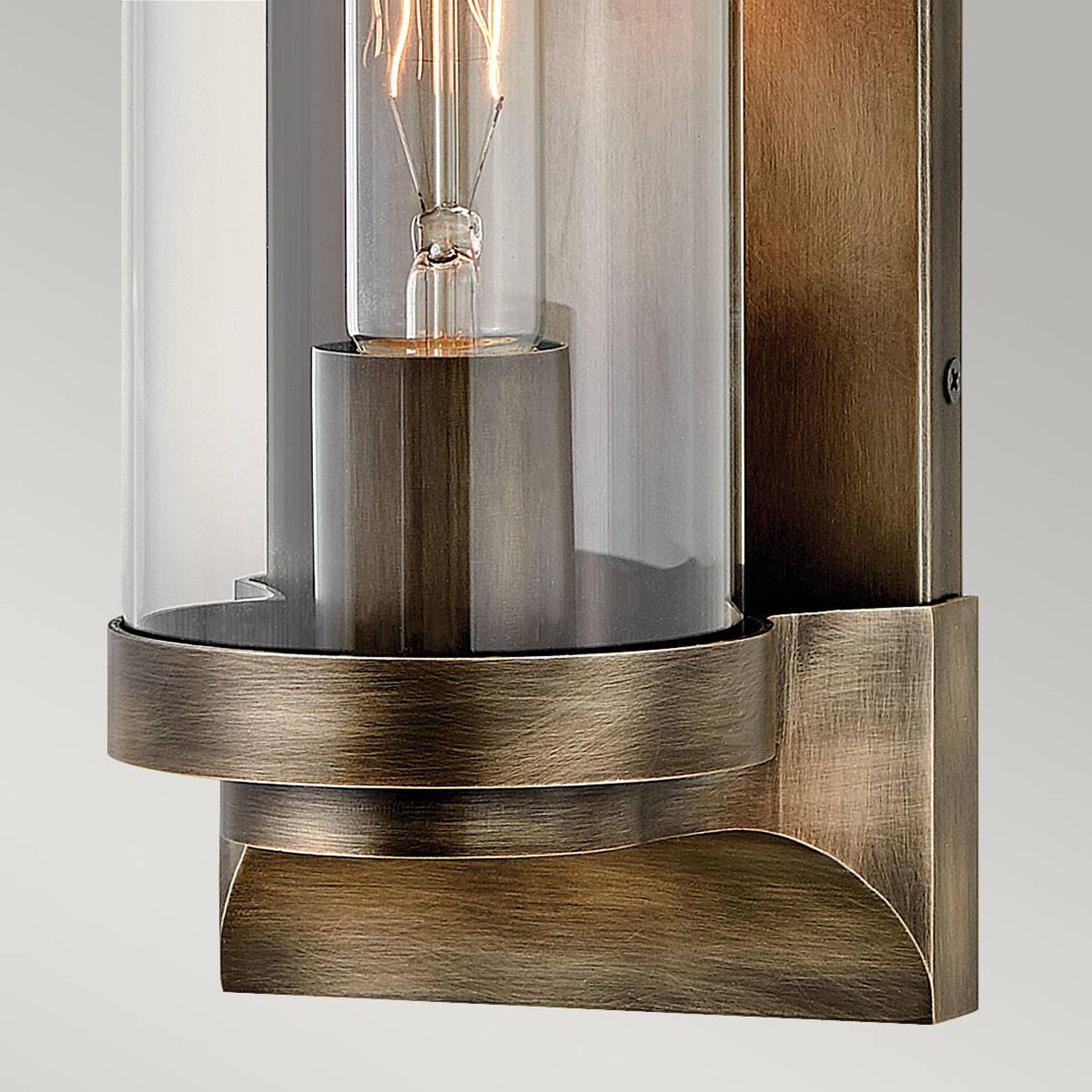 Außenwandlampe E27 IP44 35,6 cm hoch Aluminium Glas
