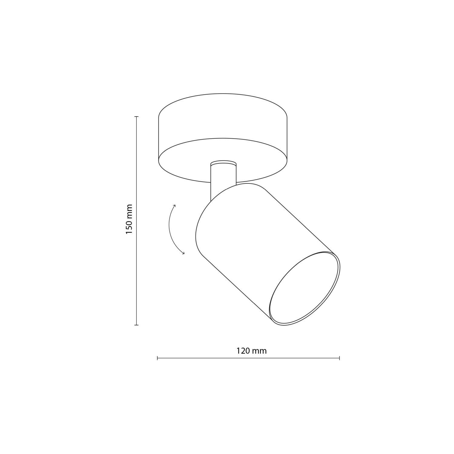 Deckenlampe Metall GU10 verstellbar Ø 12 cm klein Braun LIDIA