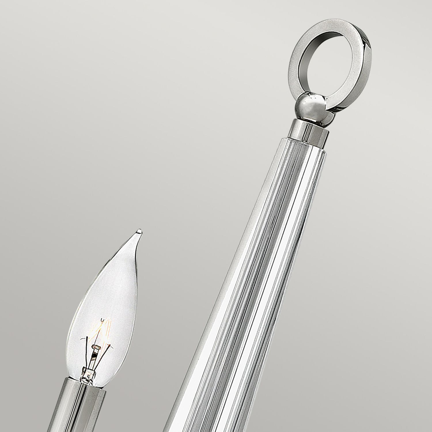 Wandlampe Metall Kristall 45 cm hoch E14 HARLOW