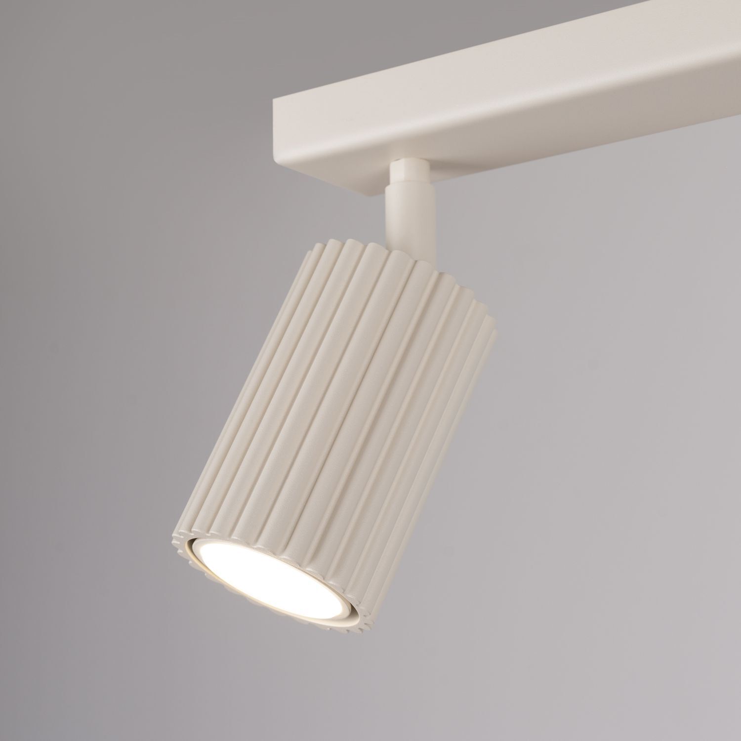 Deckenstrahler Creme flexibel GU10 2 flammig L:30 cm Beleuchtung, Lampe, Deckenleuchte