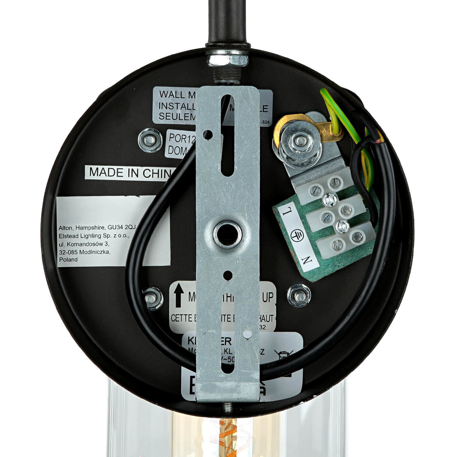 Vintage Wandleuchte Industrie Design Glas Schirm Elektrisches Gerät