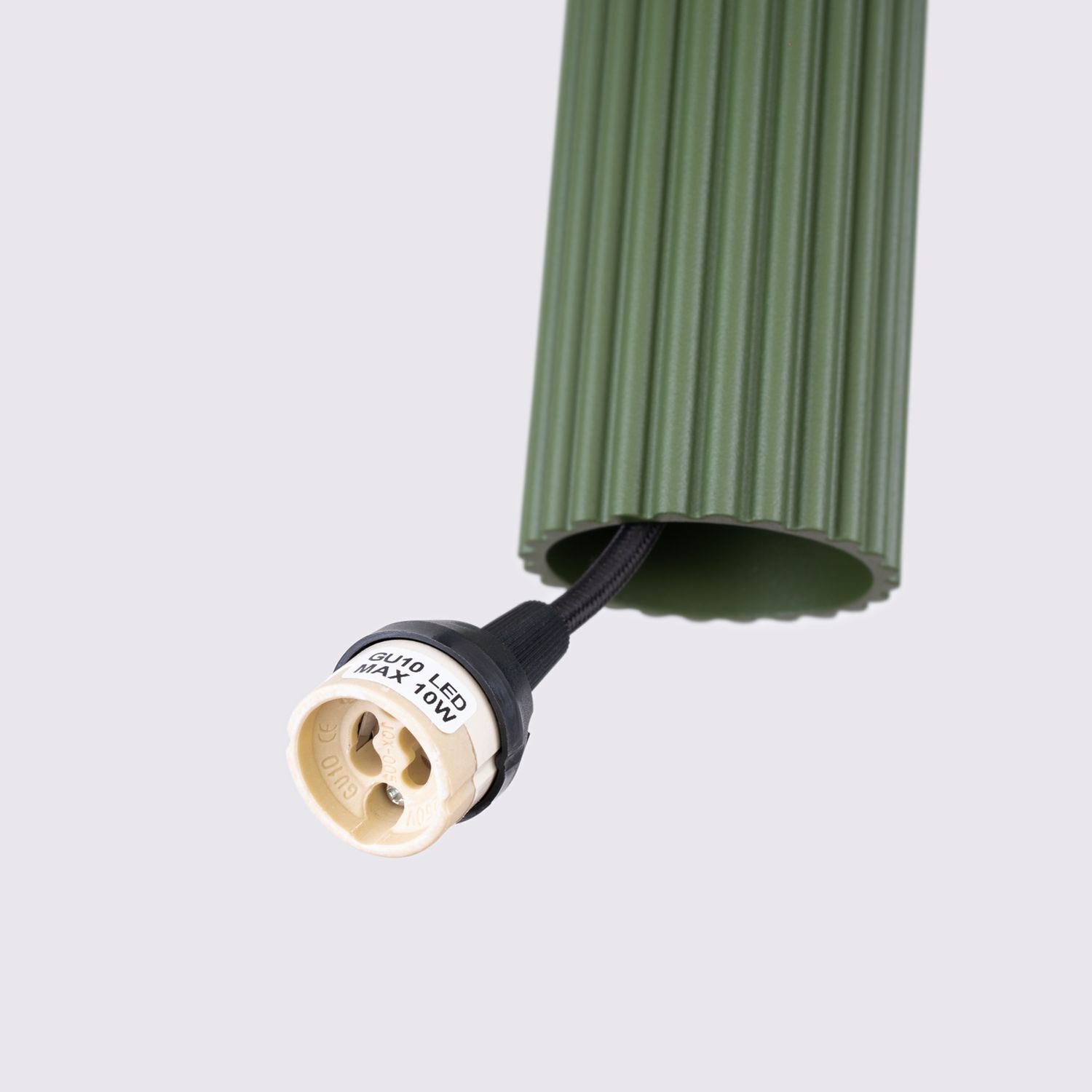 Pendelleuchte Grün schmal B: 8 cm H: max. 118 cm GU10 Modern