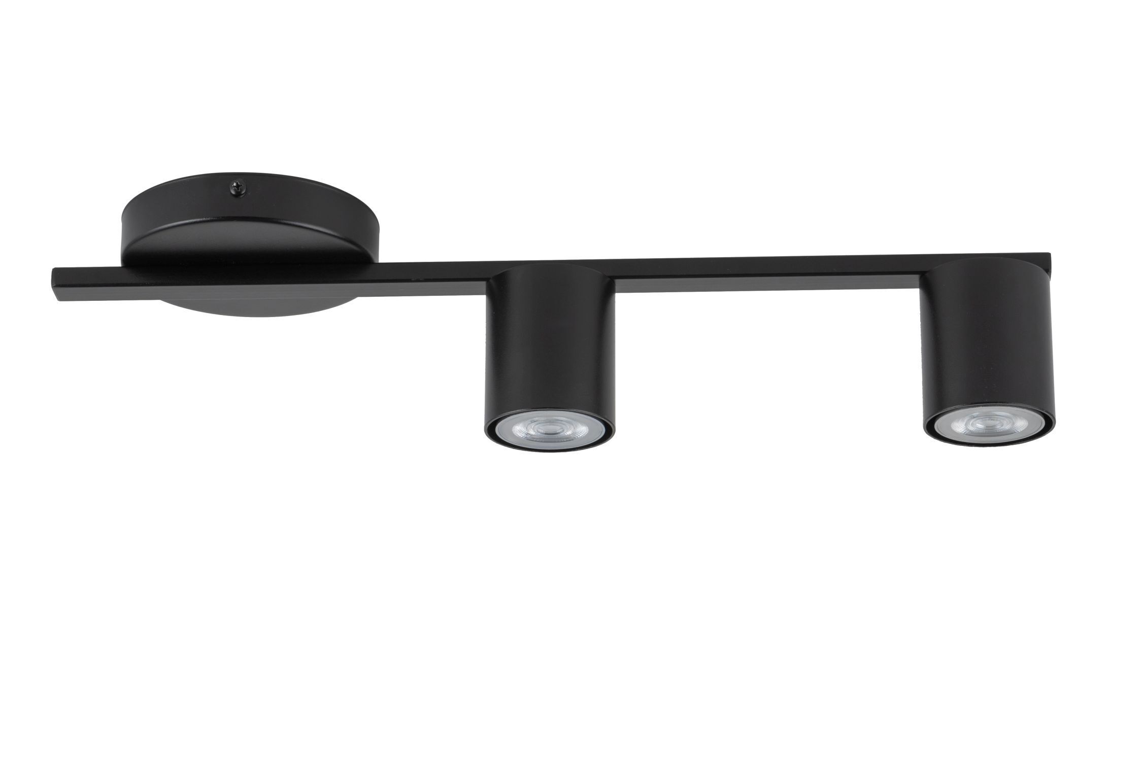 Deckenleuchte GU10 Schwarz Metall 46 cm lang 2-flammig