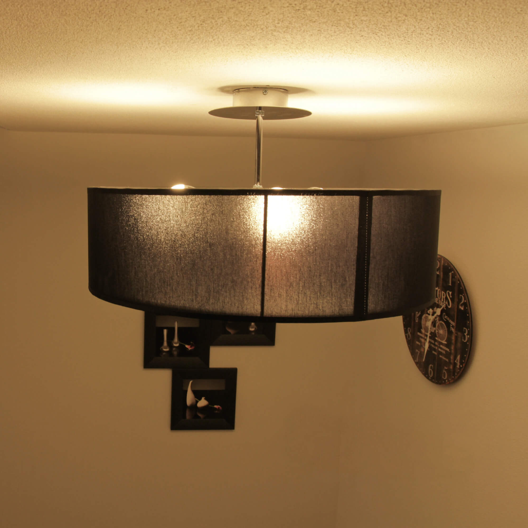 DECKENLAMPE VIVIANIE MIT STOFFSCHIRM