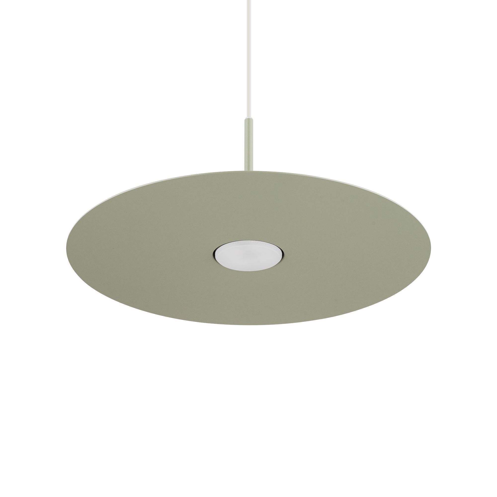Moderne Hängelampe Stahl GX53 rund Ø40 cm Salbei Grün pendant, deckenleuchte, scheibenform, neutrales grün, deckenbeleuchtung