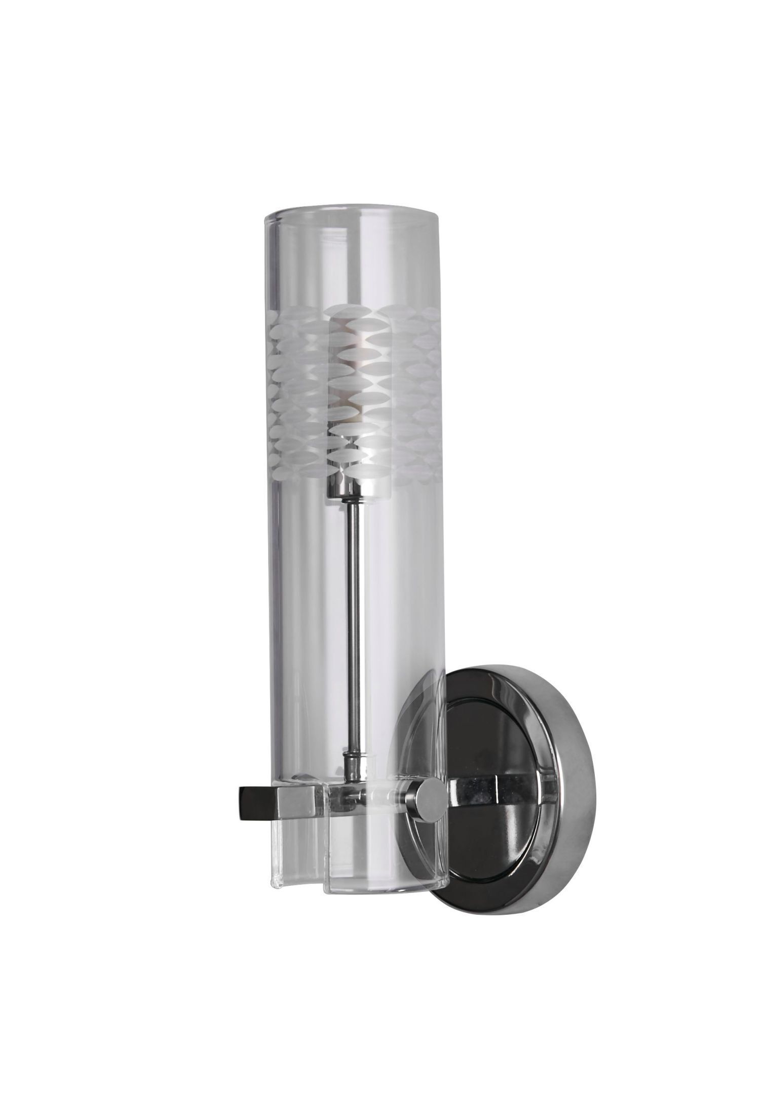 Badleuchte Wand IP44 H: 28,5 cm Chrom Klar G9
