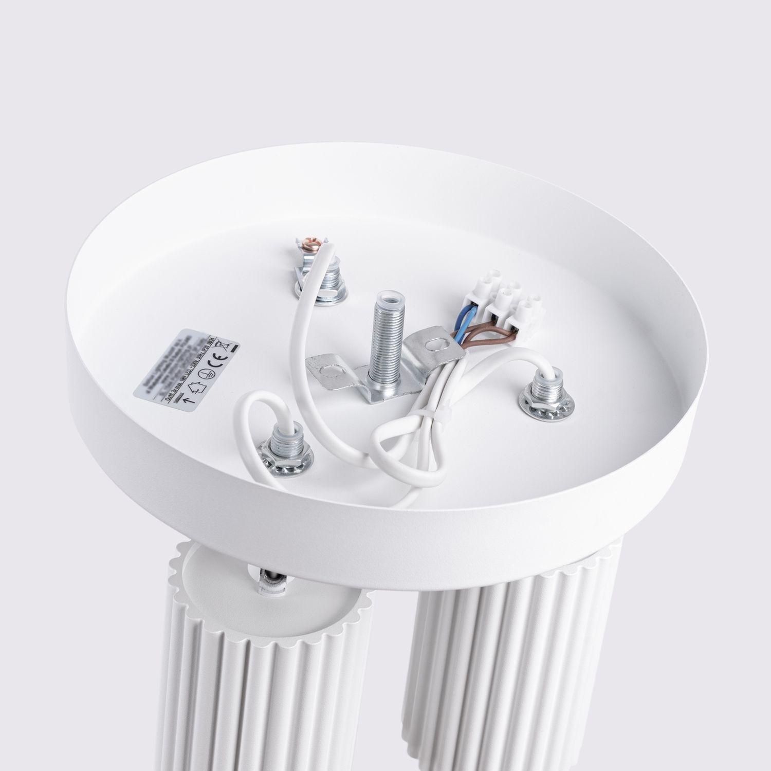 Deckenstrahler 3-flammig GU10 rund Ø 19,5 cm klein Weiß BERTA