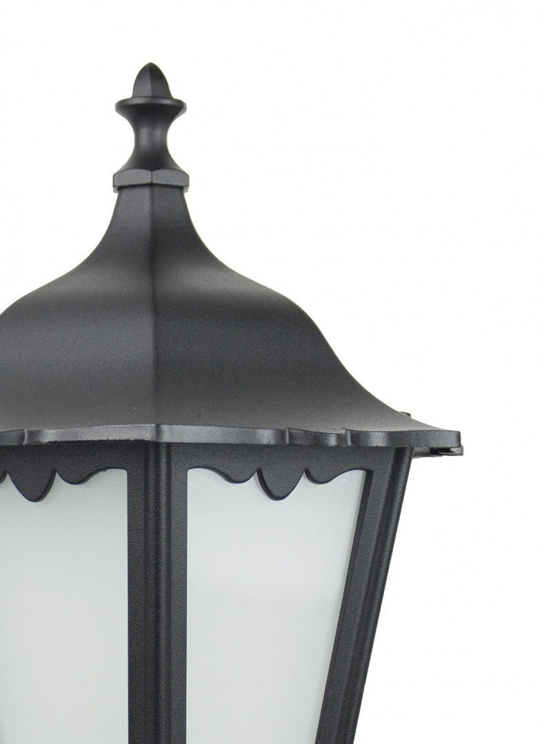 Rustikale Wandleuchte Außen Schwarz Aluminium Glas