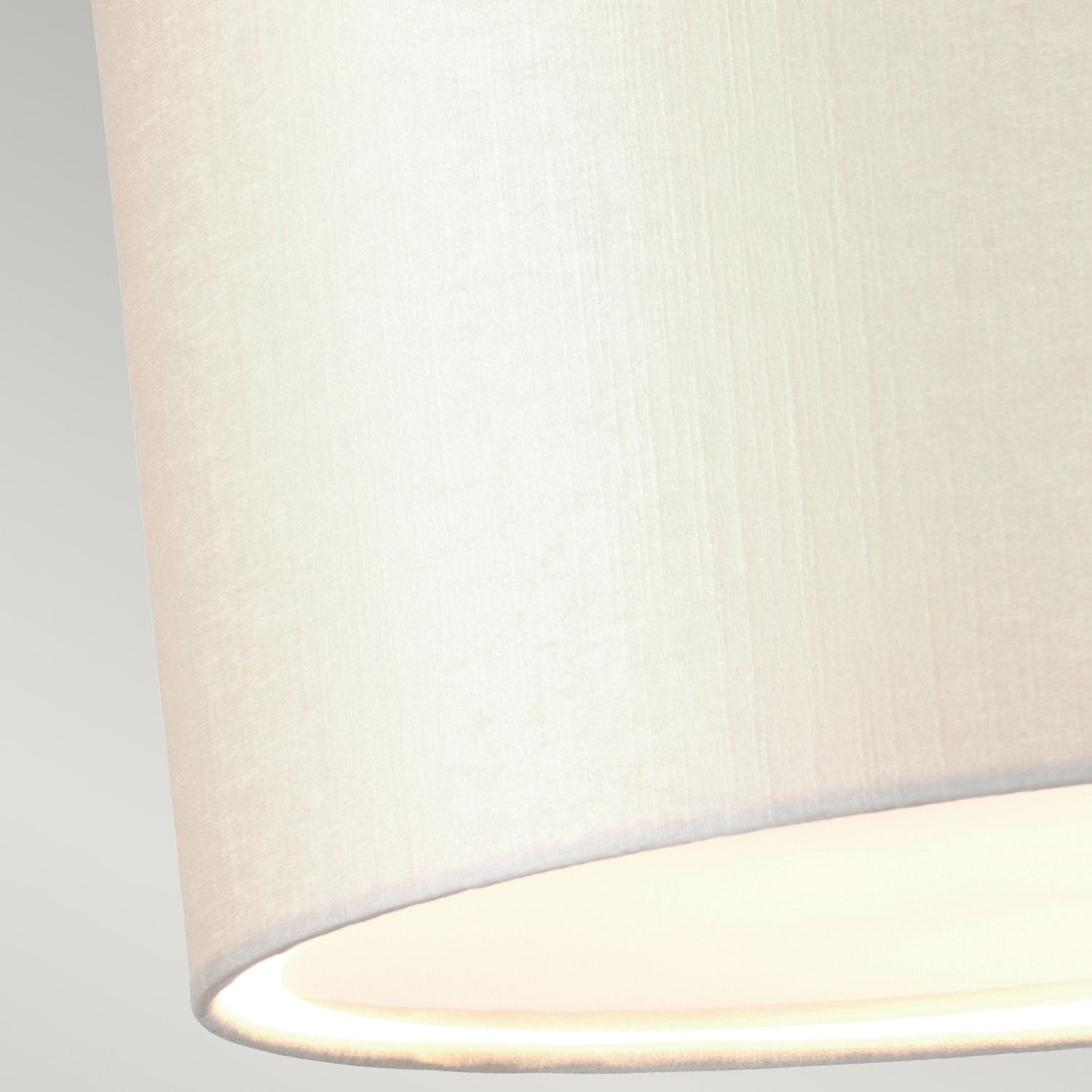 Hängeleuchte Stoff Ø36cm in Creme Messing antik