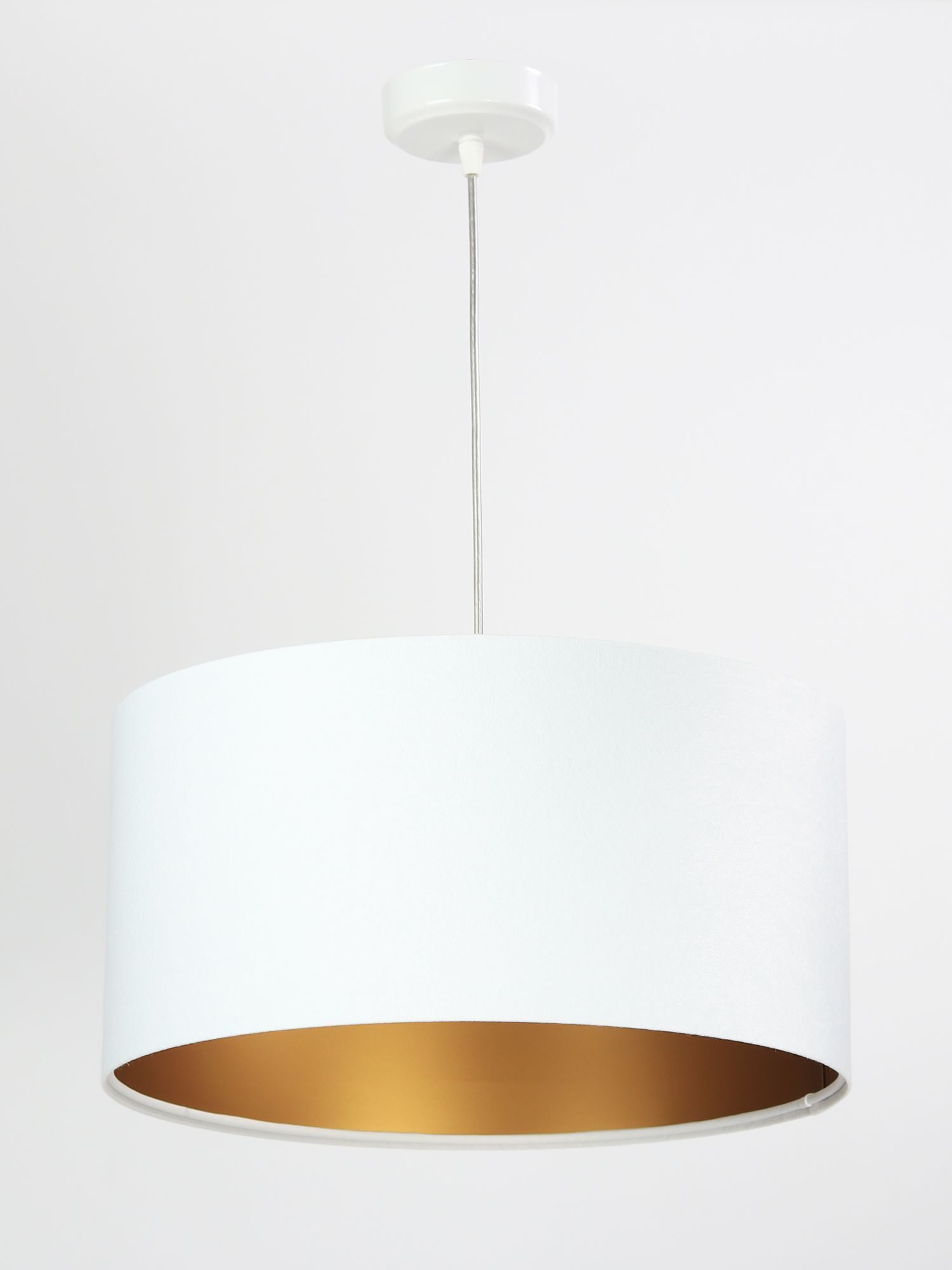 Pendelleuchte ROSIE Weiß Gold Retro rund Esstisch Lampe, Deckenleuchte