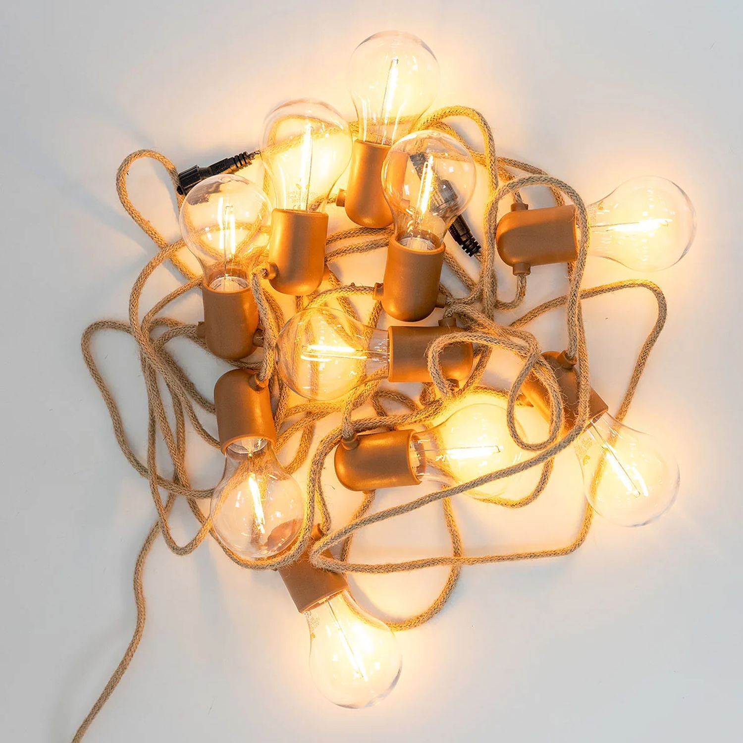 LED Außenlichterkette 5m 10x E27 IP44 2700 K mit Stecker Leuchter, Lampe