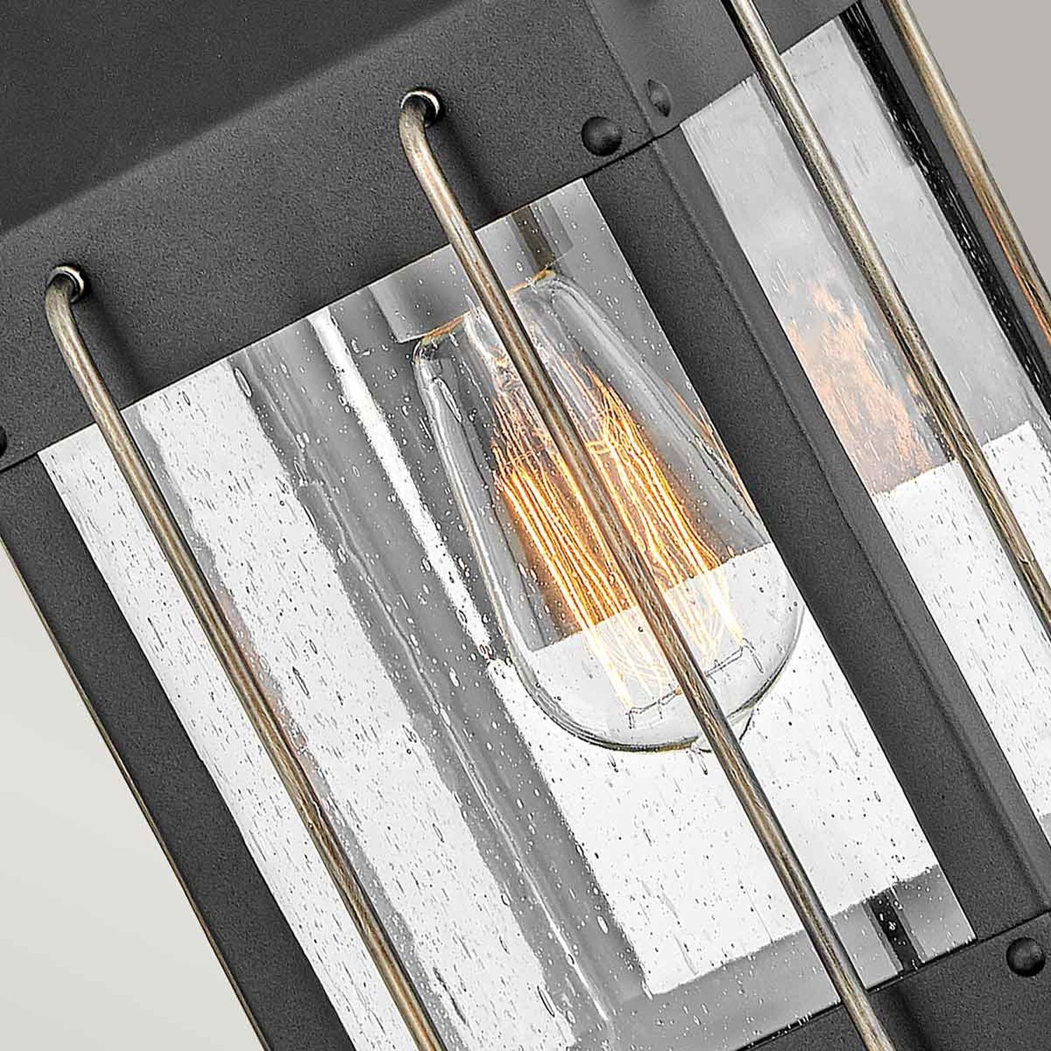 Außenleuchte E27 Wand Glas Aluminium IP44 34,4 cm hoch
