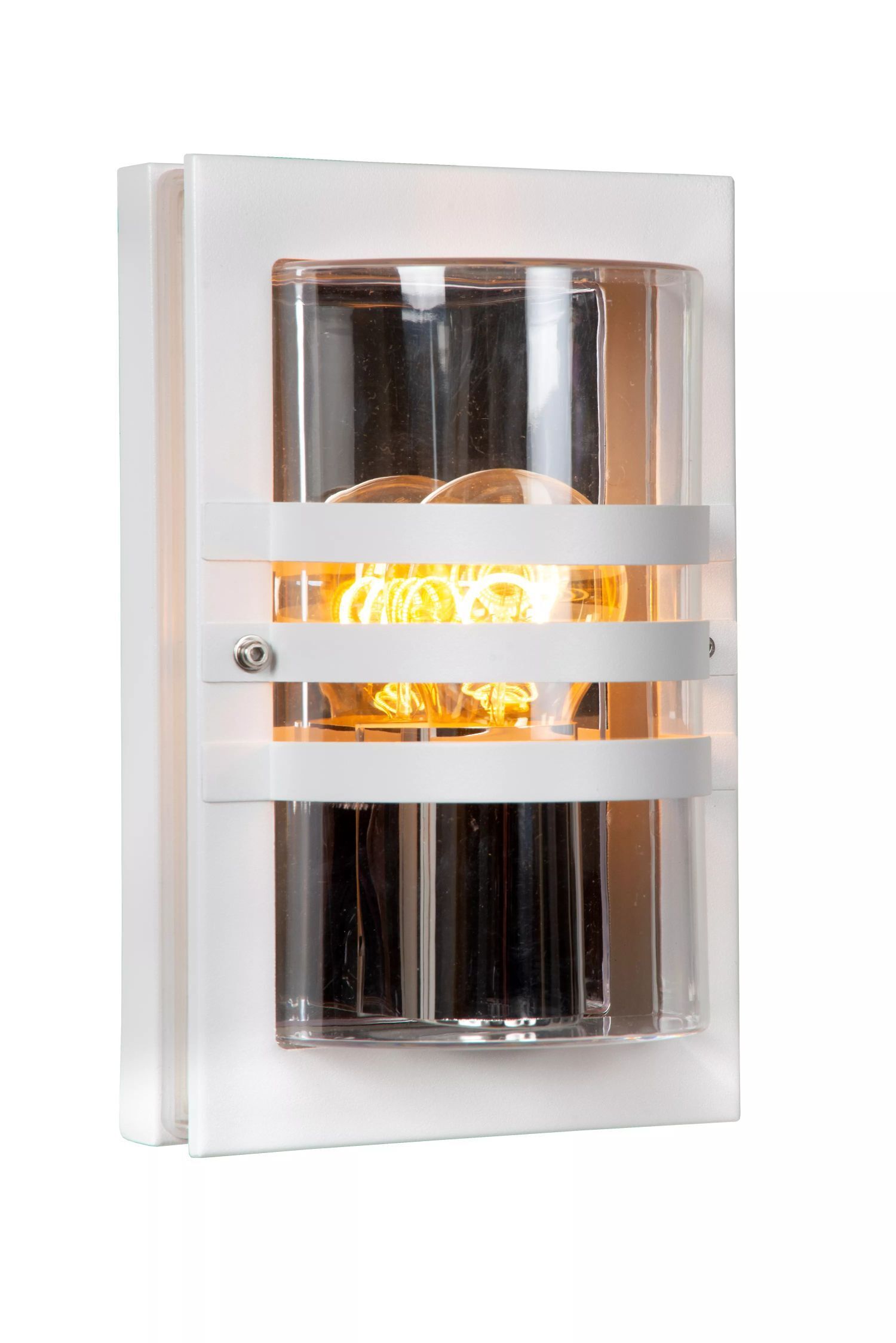 Wandlampe außen Weiß IP44 E27 B:15 cm Haustür Garten Postfach