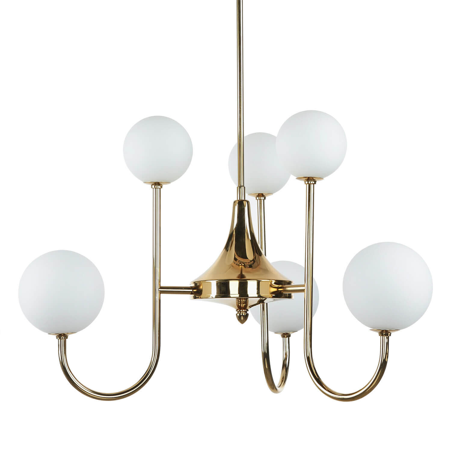 Licht-Erlebnisse Deckenleuchte Jugendstil Rund – Vintage Lampe Mit Messing-Optik, 43 Cm