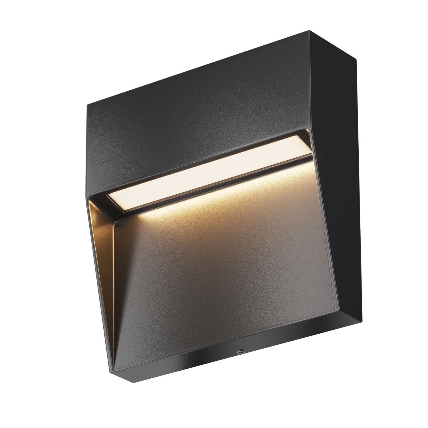 Außenlampe Wand LED Aluminium IP54 Schwarz quadratisch