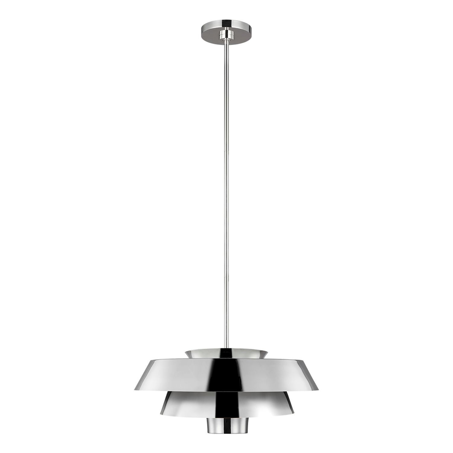 Deckenleuchte Metall in Nickel E27 Ø46cm Mid Century