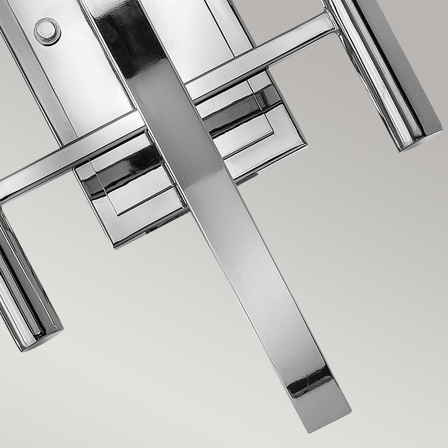 Wandleuchte Metall Glas H: 50 cm Chrom Weiß mit 2x G9 LED