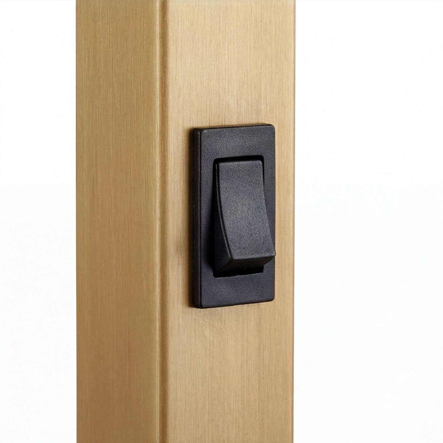 Wandlampe Bernstein Glas Schalter Gold E14 60 cm 2-flmg Türschalter, Schalter, Schrankverkleidung, Holz, Schwarz