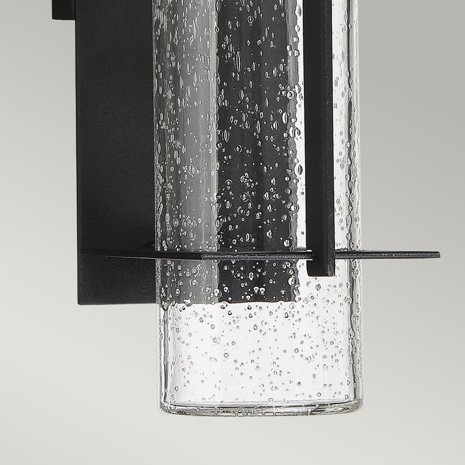 LED Wandlampe außen Alu Glas H: 36,6 cm IP44 Downlight Krug