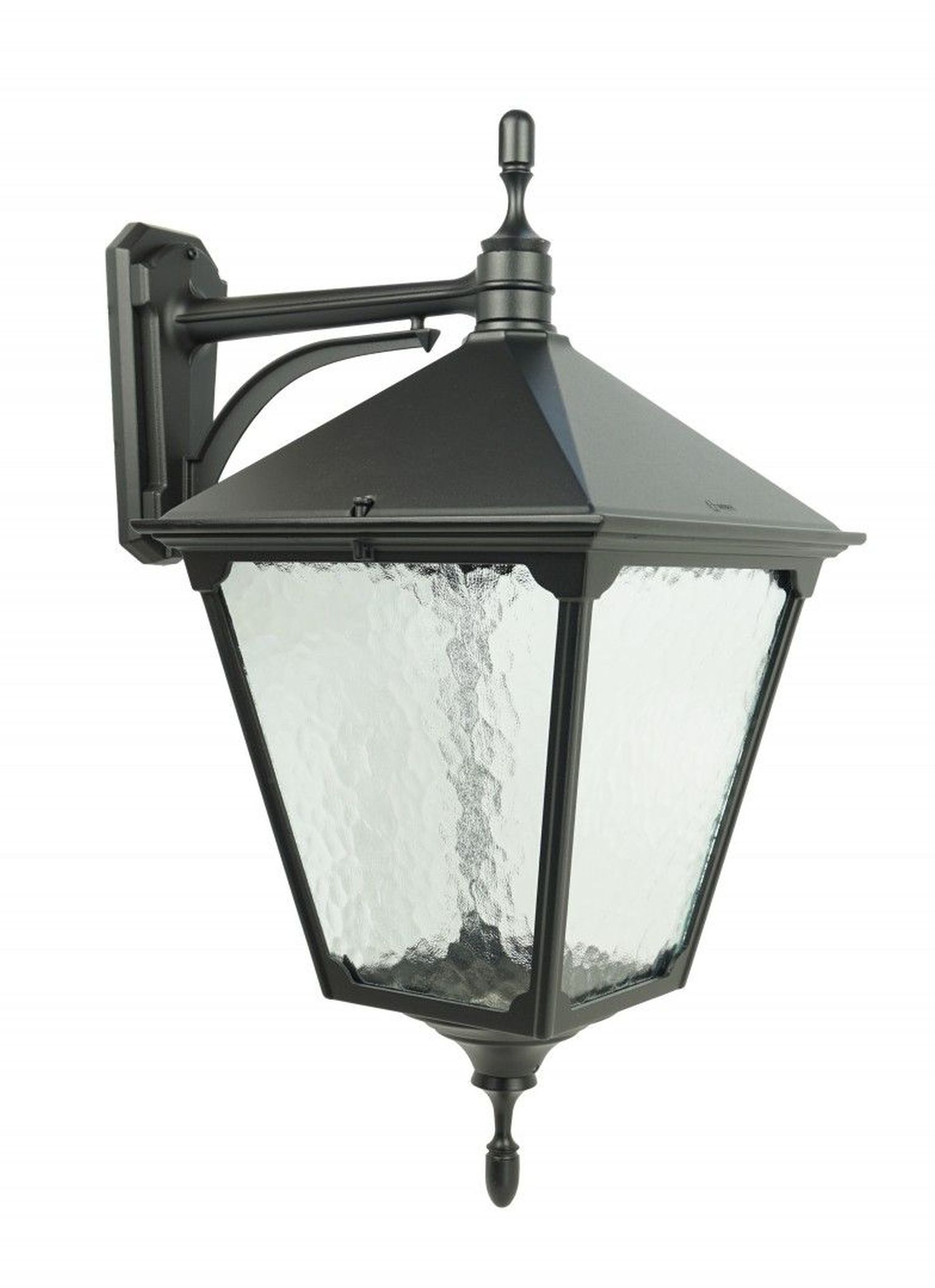 Außenwandlampe Aluminium Glas H:72 cm IP43 E27 Laterne