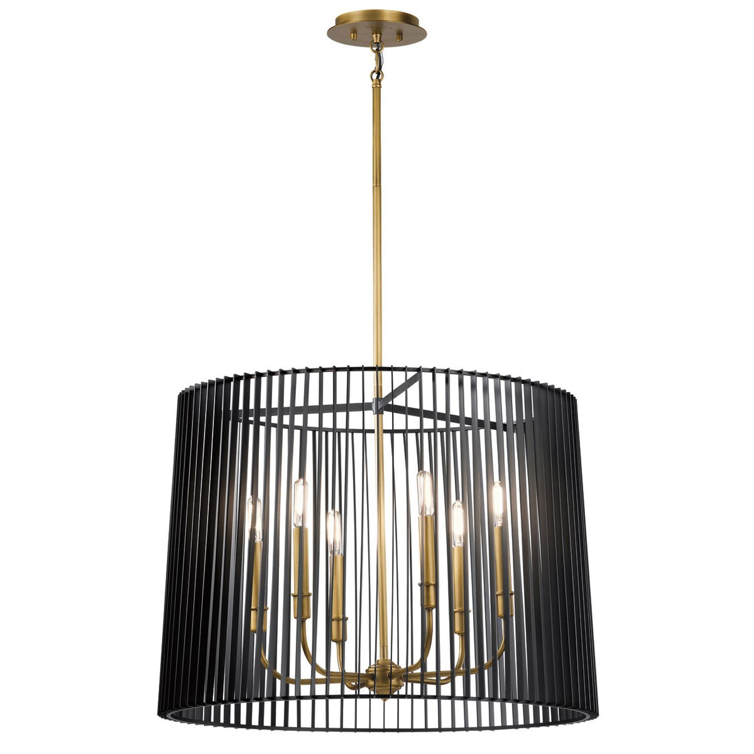 Pendelleuchte Metall D: 66 cm H: max. 155 cm rund 6x E14