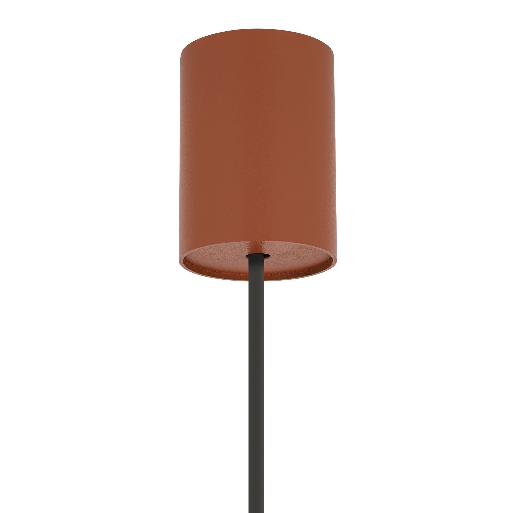 Tischlampe, Stehleuchte, Rostbraun, Kegelschirm, Metall