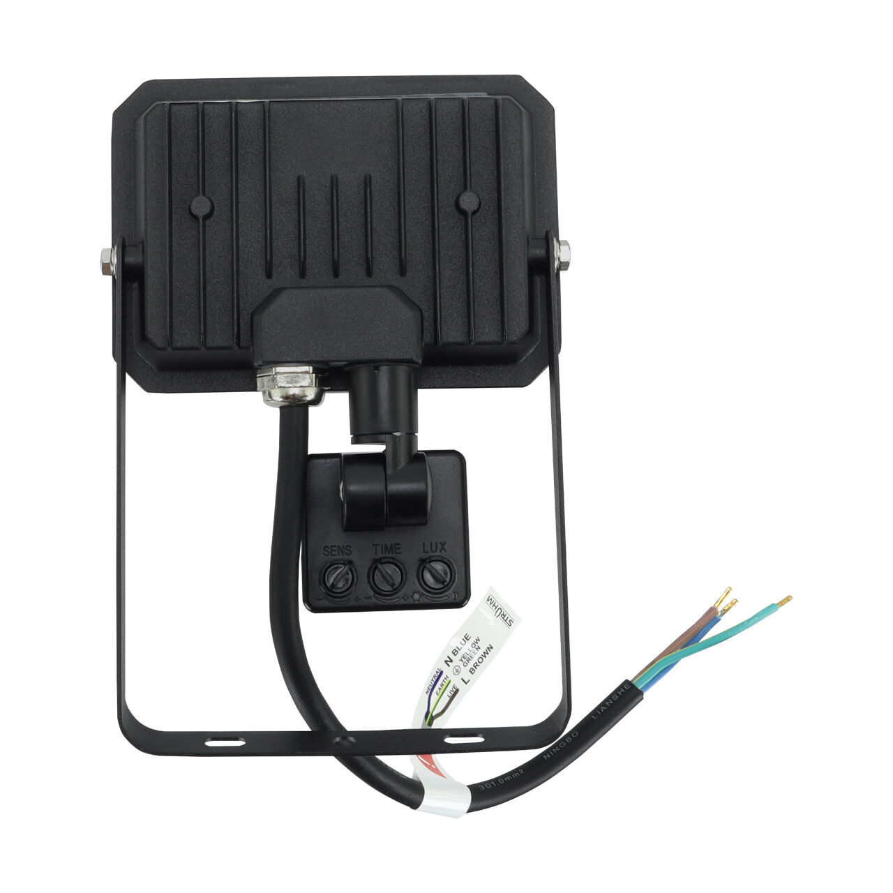 LED Strahler Bewegungsmelder B: 11,2 cm IP44 4200 K 2200 lm LED-Licht, Flutlicht, IP-umgebung, Wandhalterung, Kabel