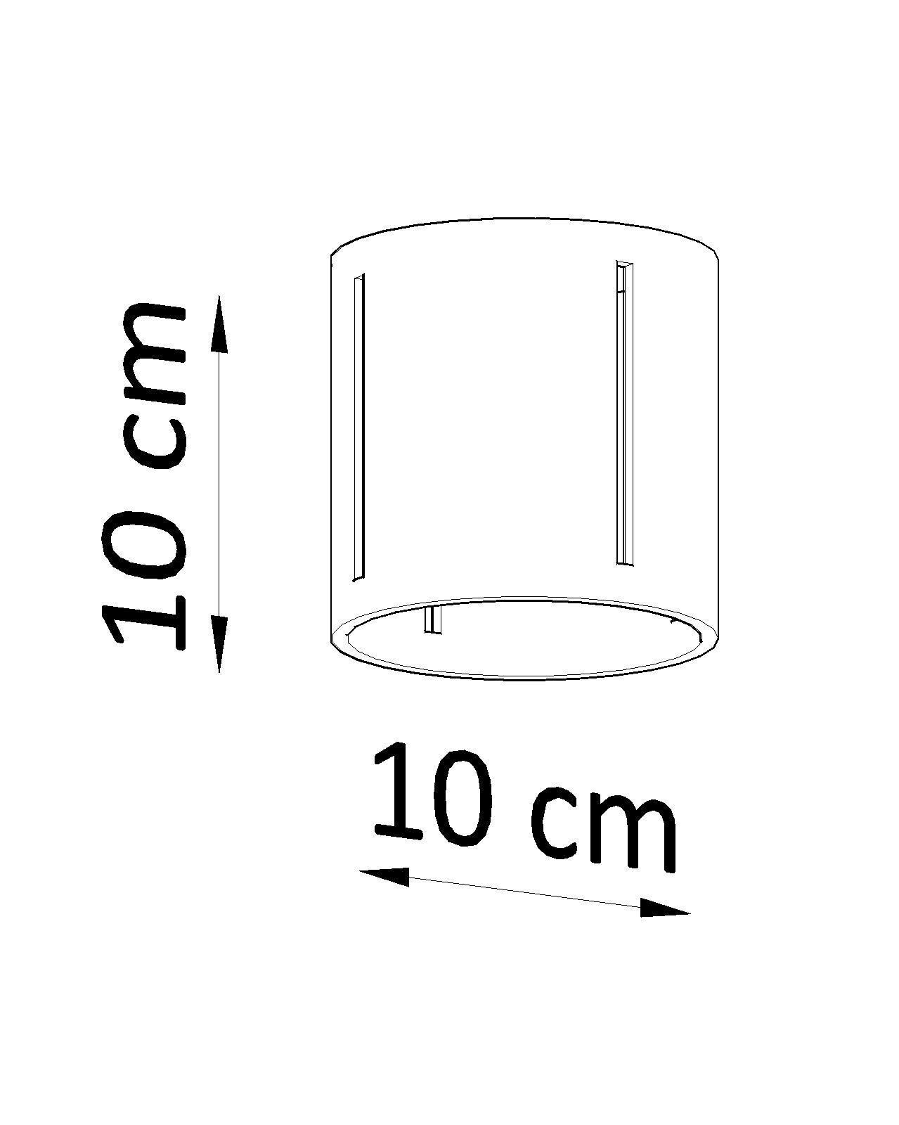 Deckenspot rund klein Ø 10 cm Weiß Metall Modern flach
