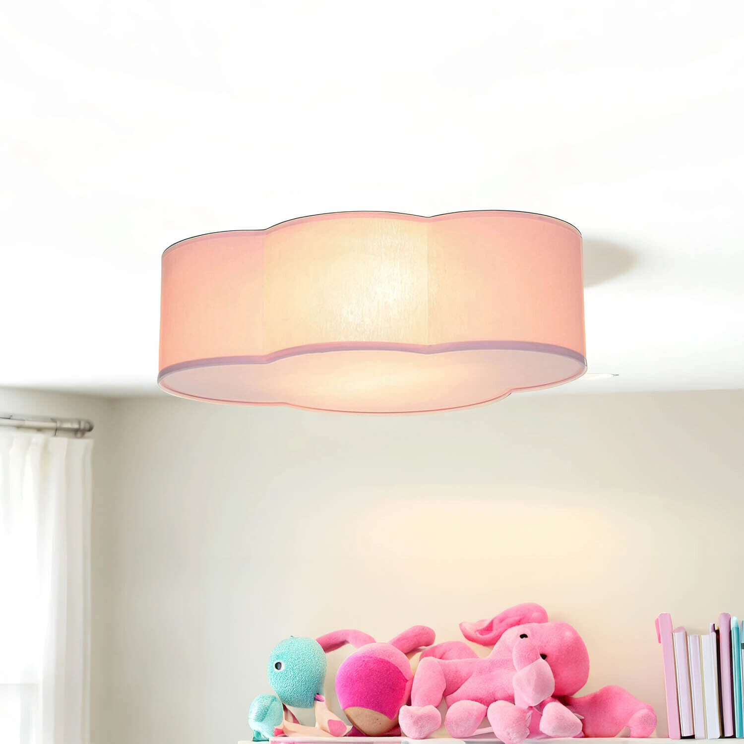 Deckenlampe Rosa Wolke Stoff Kinder Baby niedlich