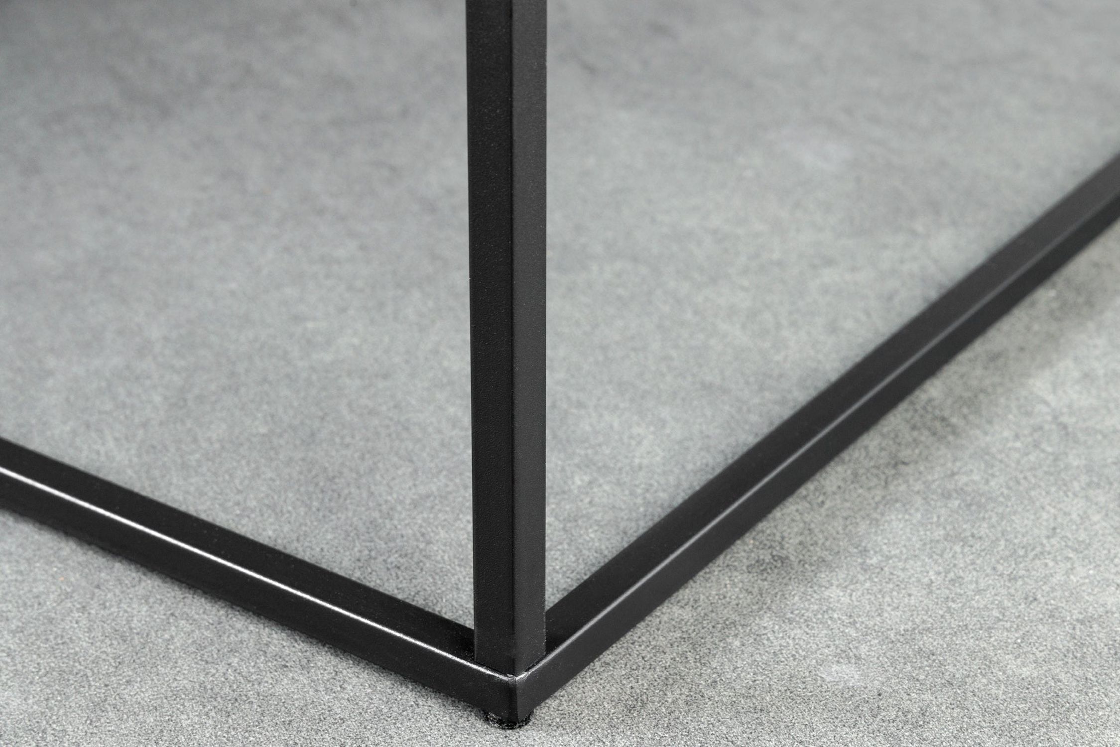 Couchtisch Weiß Schwarz 60 x 60 cm Marmor Optik Modern