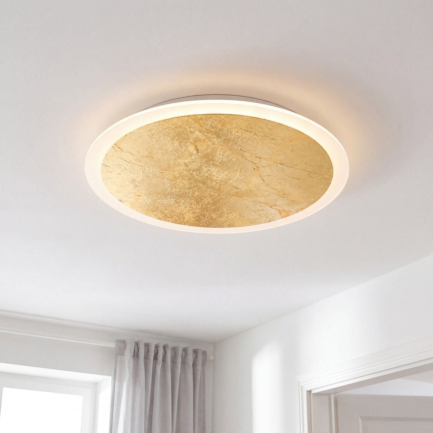 deckenleuchte, runde lampe, goldfarbig, lampe mit marmoroptik, deckenlampe
