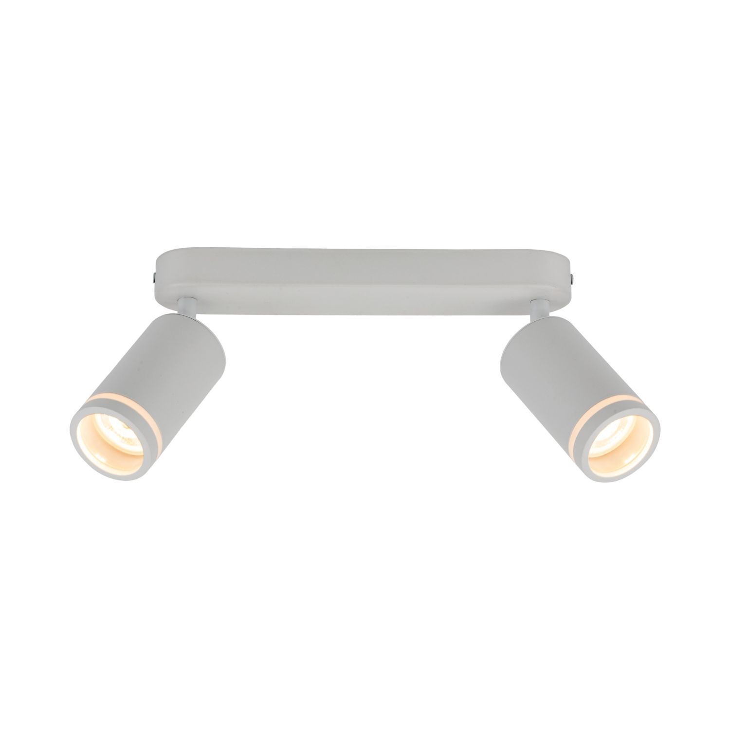 Deckenlampe Weiß Metall 43,5cm verstellbar 2-flammig GU10 Beleuchtung, Lampe