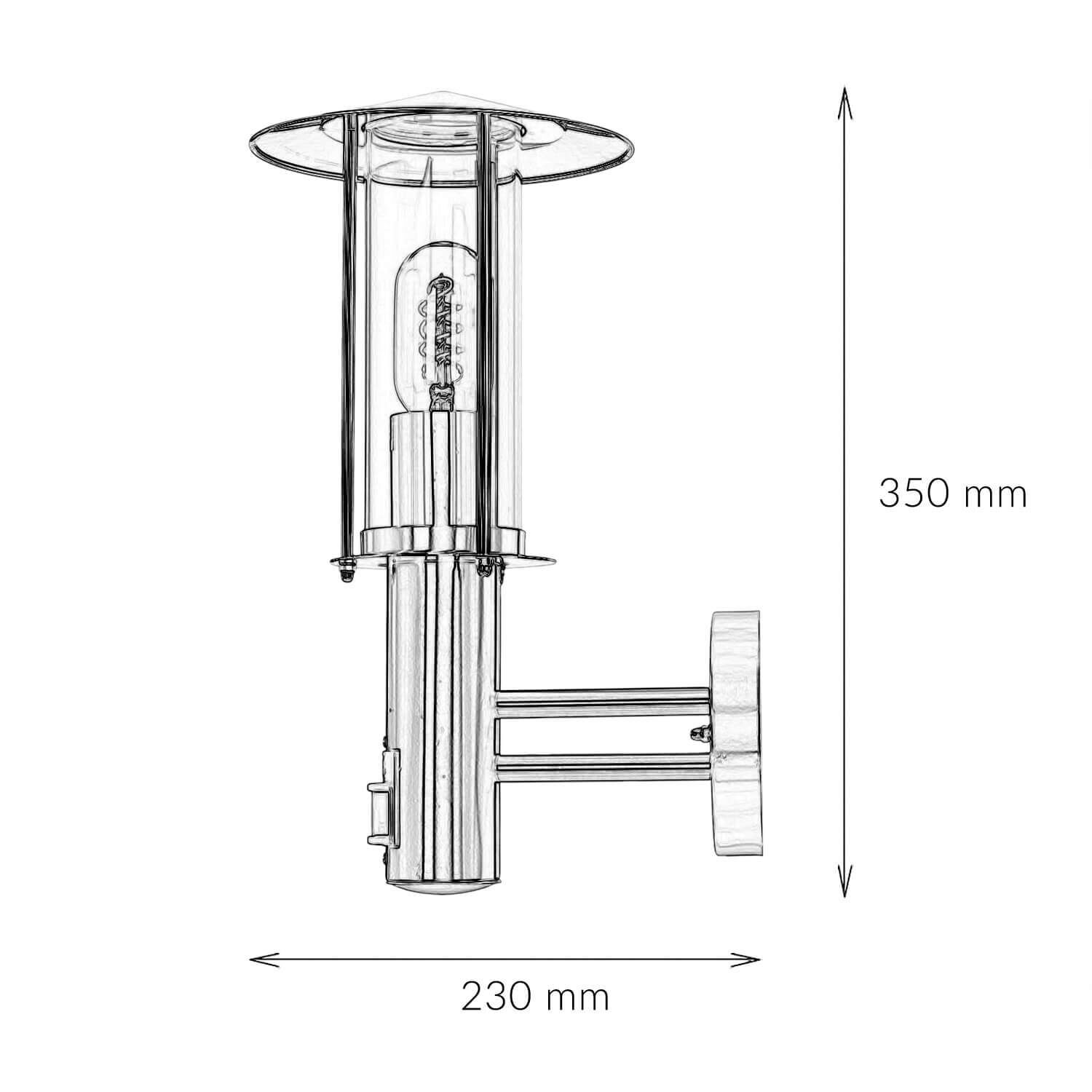Außenleuchte mit Bewegungsmelder IP44 maritimes Design