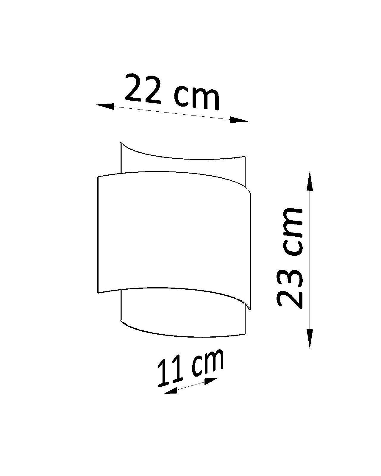 Wandleuchte innen Up Down Metall Weiß H: 23 cm G9