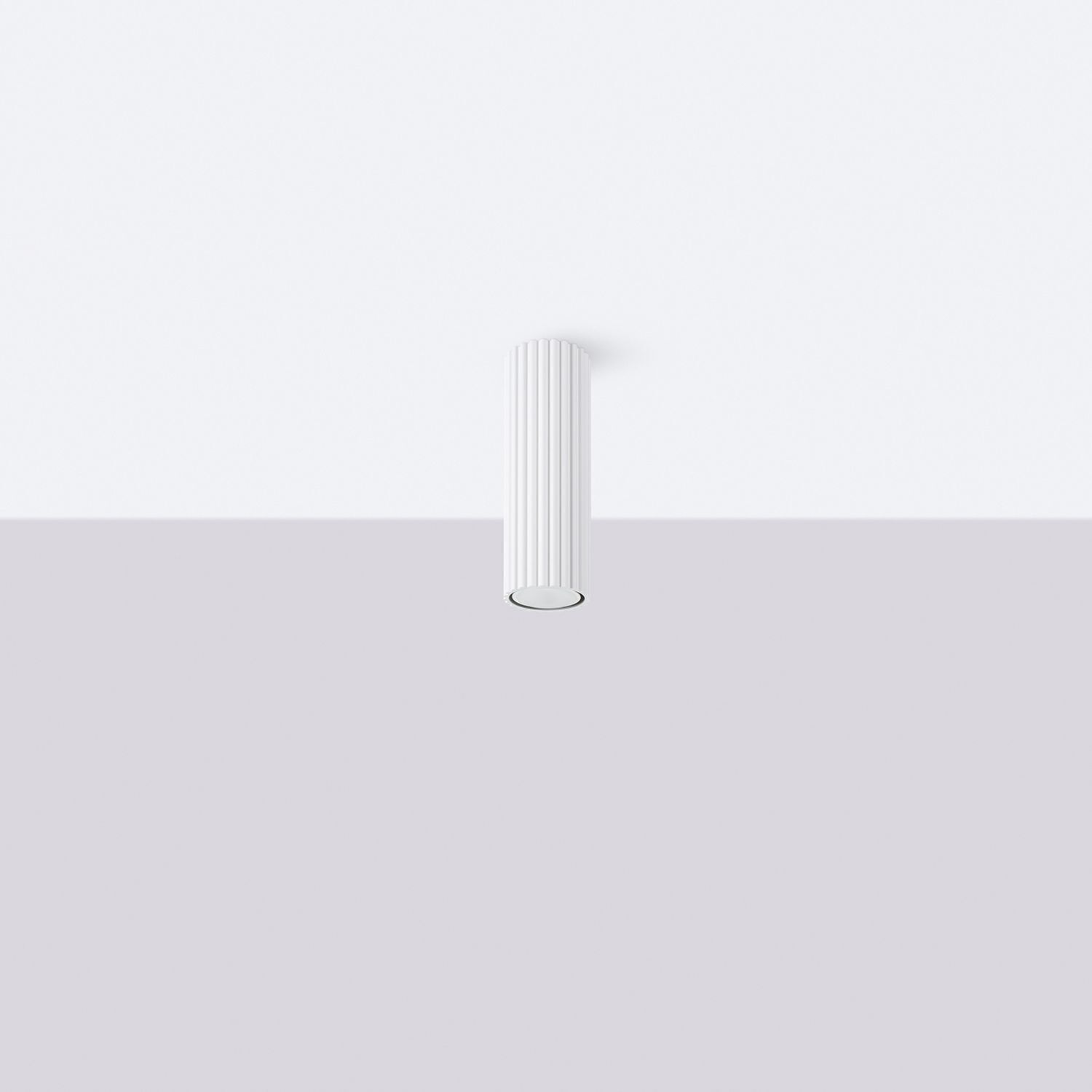 Aufbauspot Weiß Ø 6,5 cm H: 20 cm klein GU10 Aluminium Modern